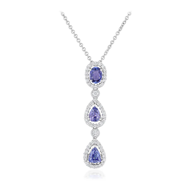 Tanzanite and Diamond Pendant Necklace
