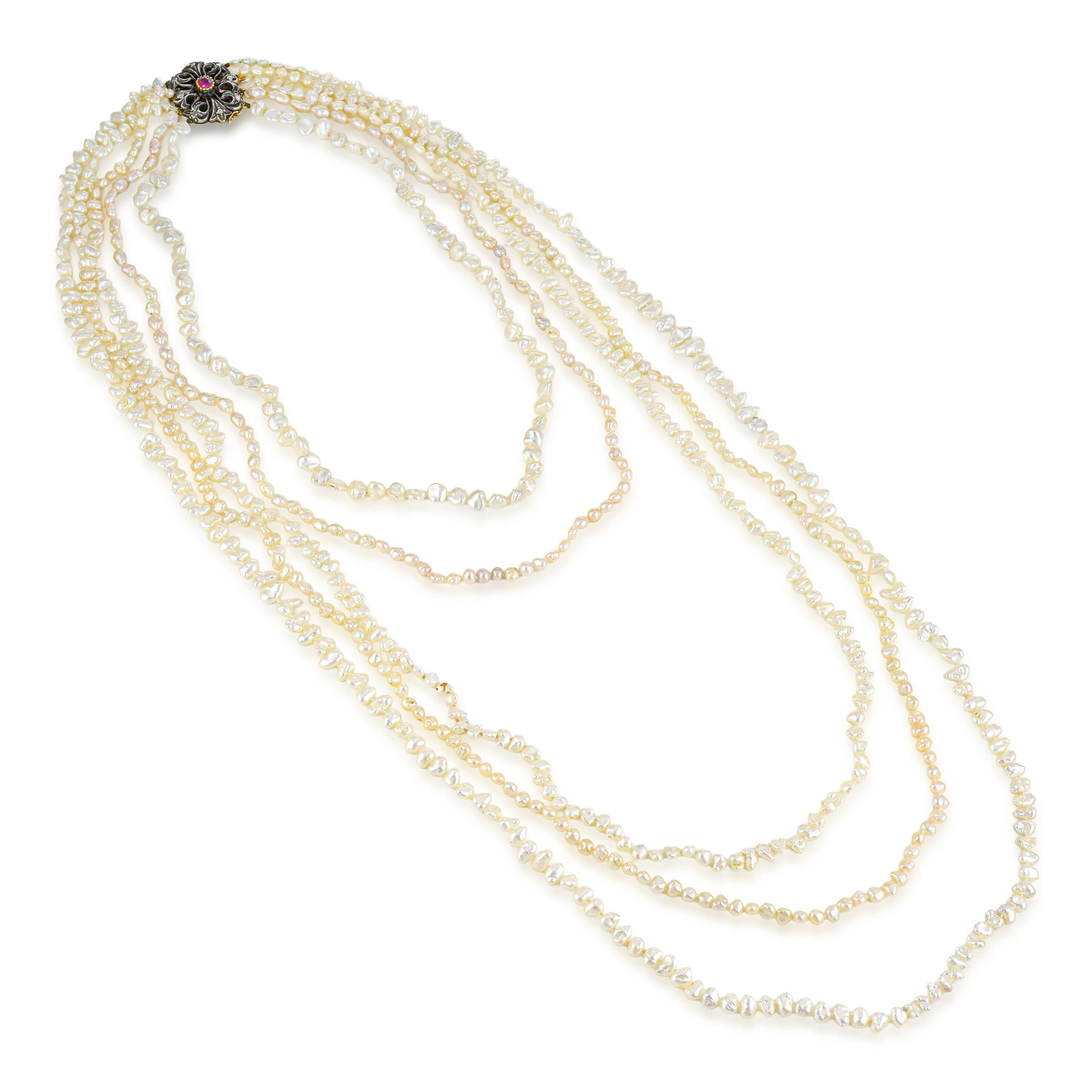 Five-Strand Graduated Freshwater Pearl Necklace