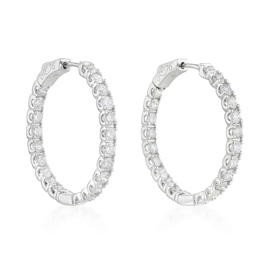 Diamond Hoop Earrings