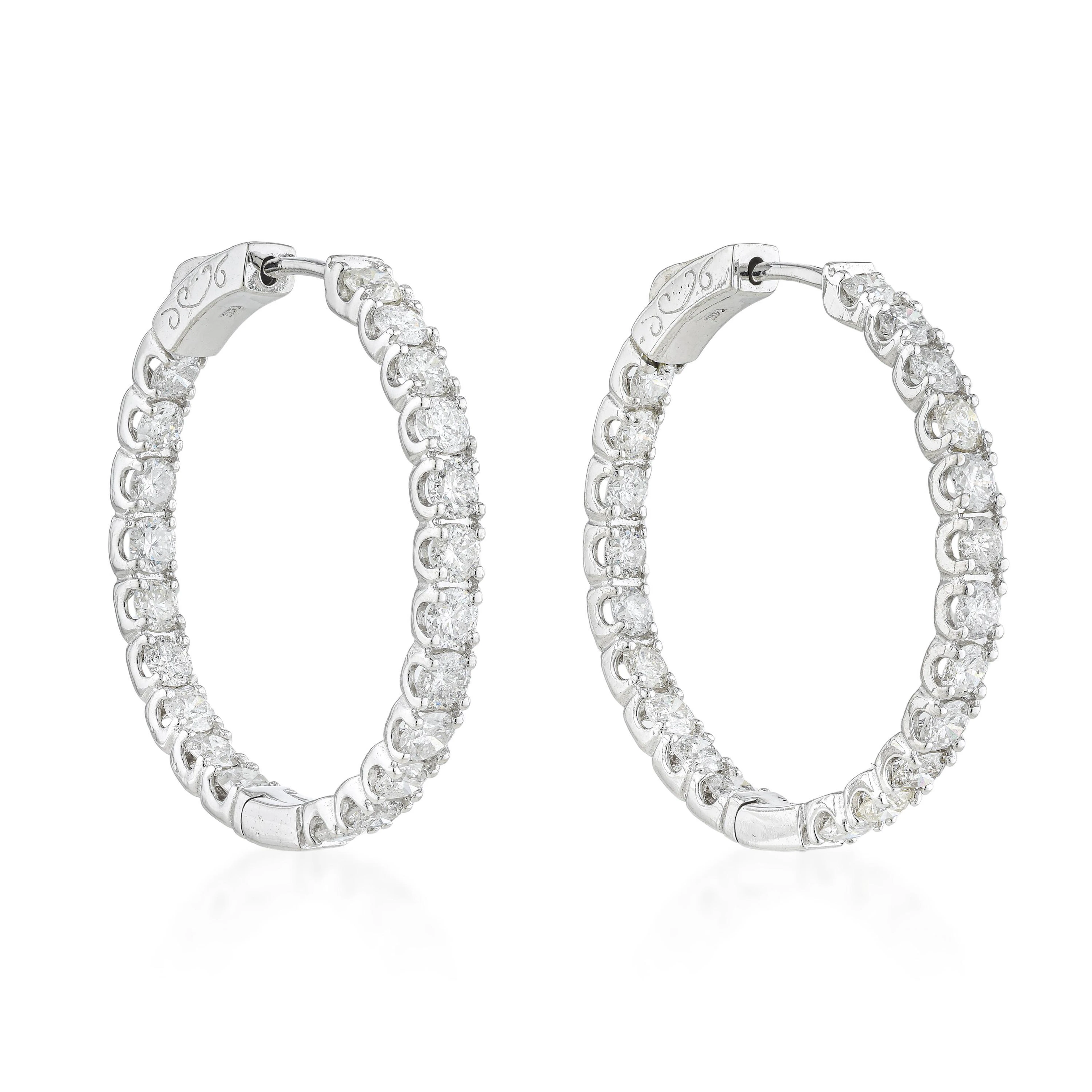 Diamond Hoop Earrings