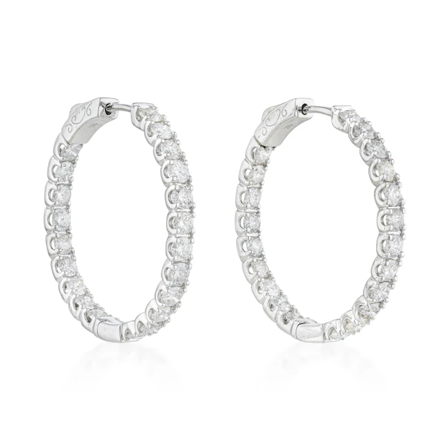 Diamond Hoop Earrings