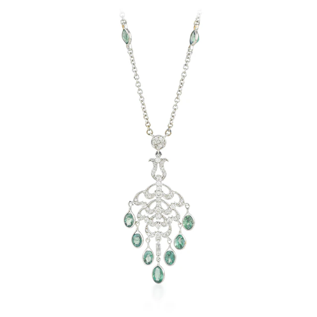 Alexandrite and Diamond Pendant Necklace, GIA Certified