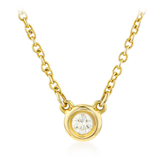 Tiffany & Co. Elsa Peretti Diamond Solitaire Pendant Necklace