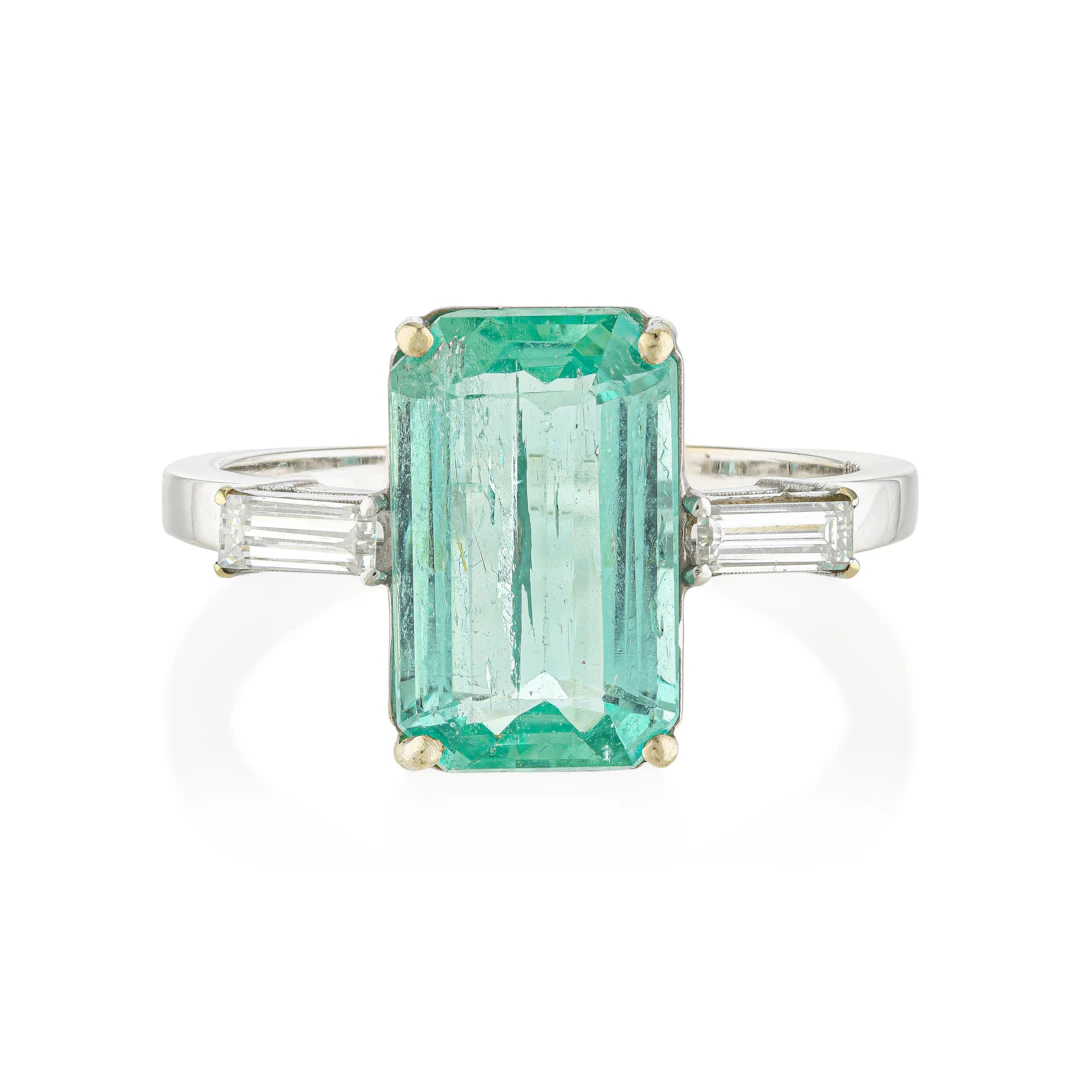 Emerald and Diamond Ring