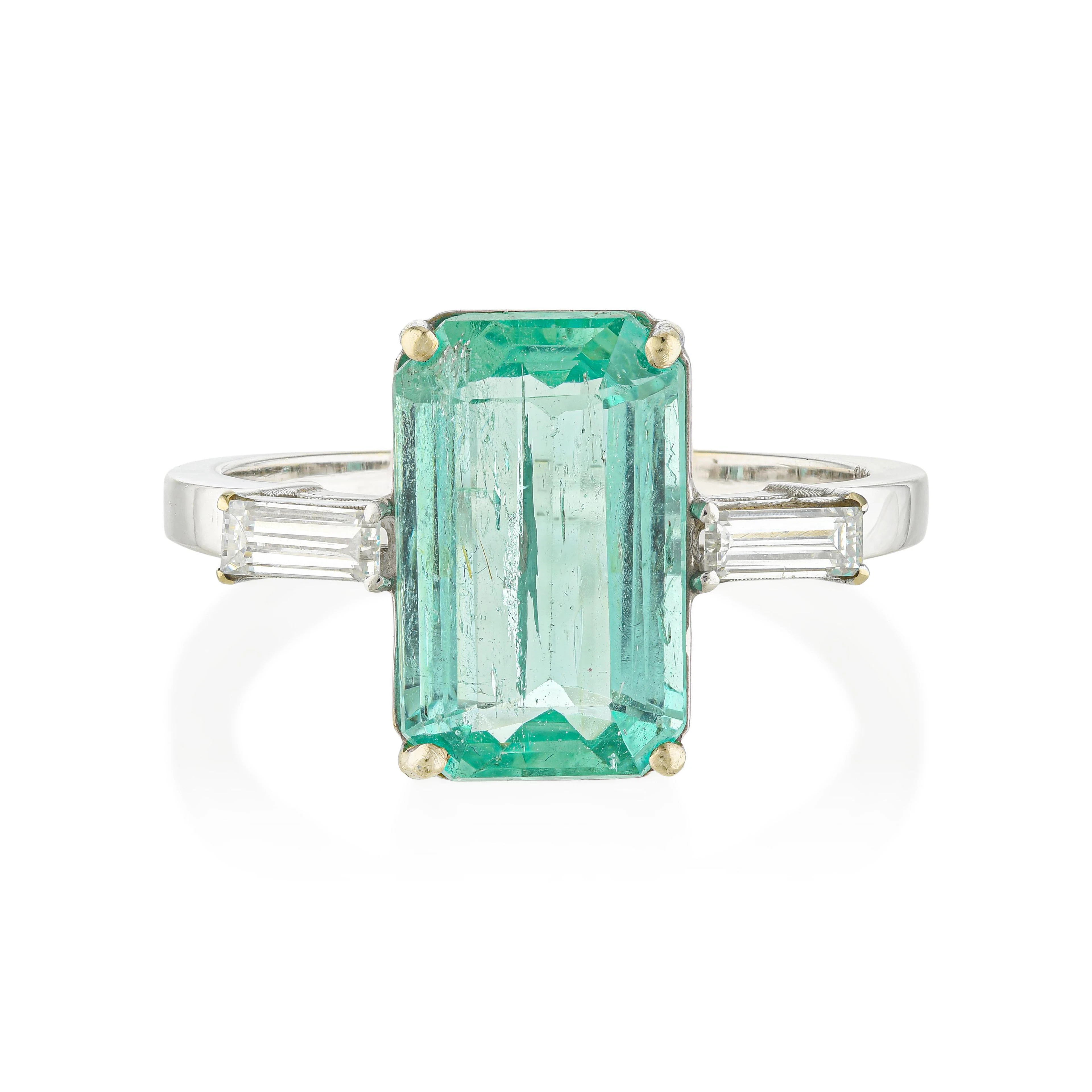 Emerald and Diamond Ring