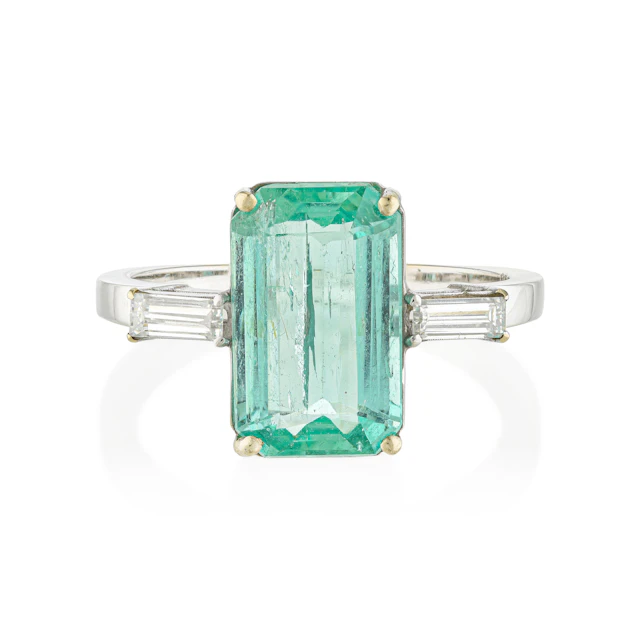 Emerald and Diamond Ring