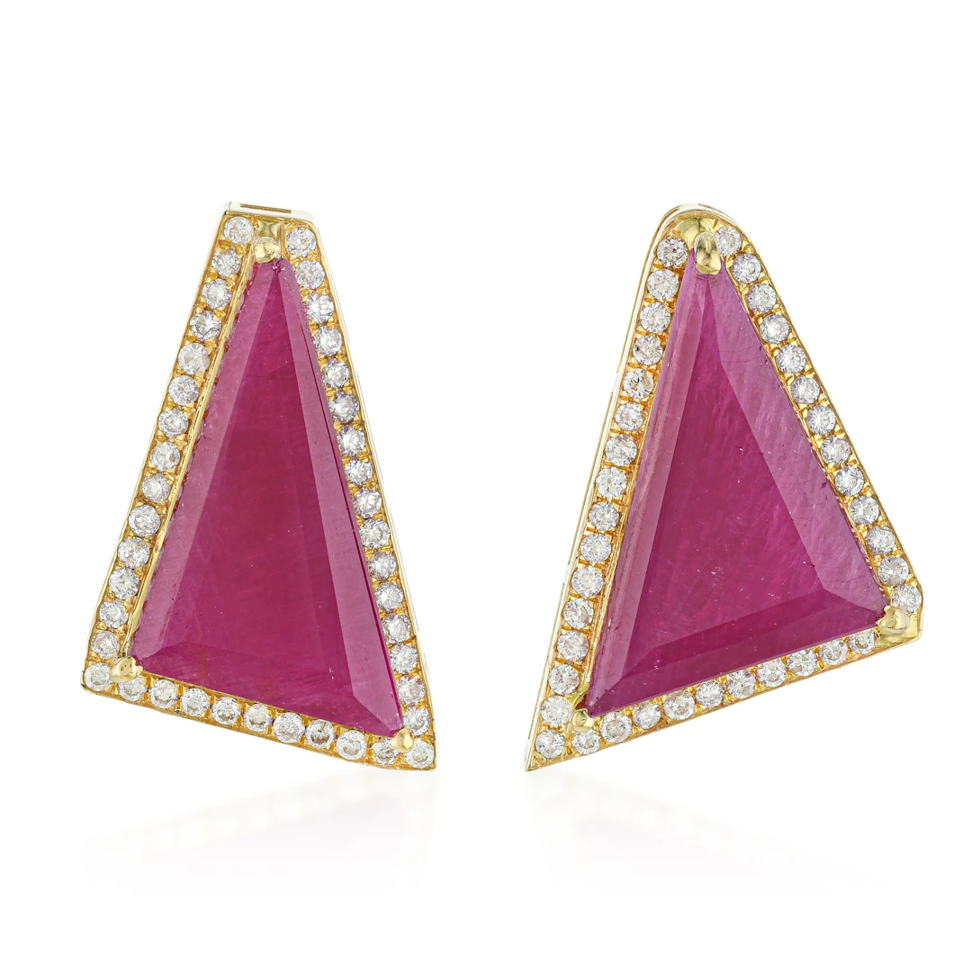 Ruby and Diamond Earrings