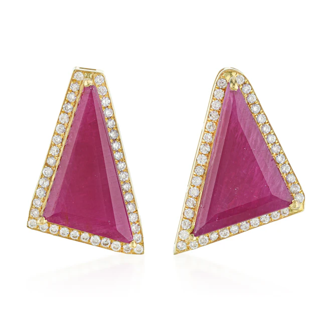 Ruby and Diamond Earrings