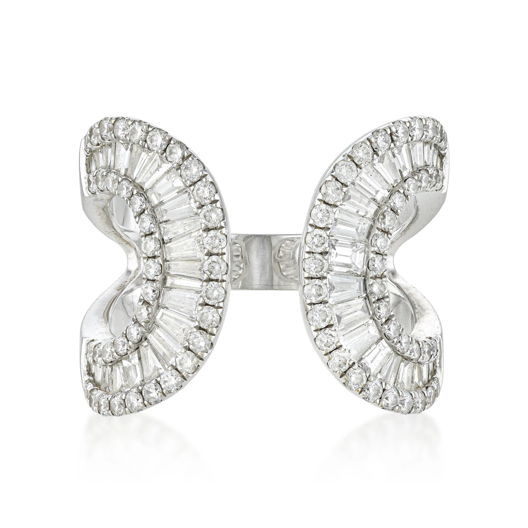 Curved Wrap Diamond Ring