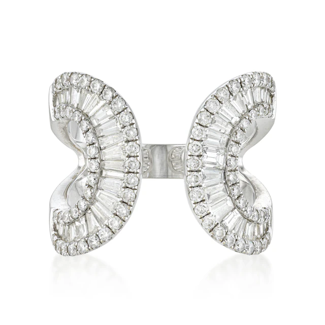 Curved Wrap Diamond Ring