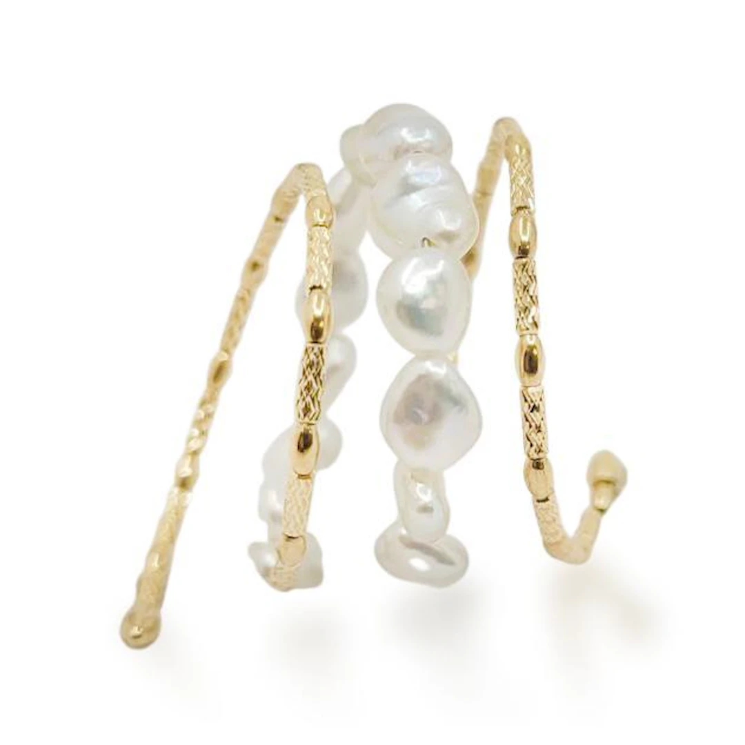 Keshi Akoya Pearl Wrap Ring