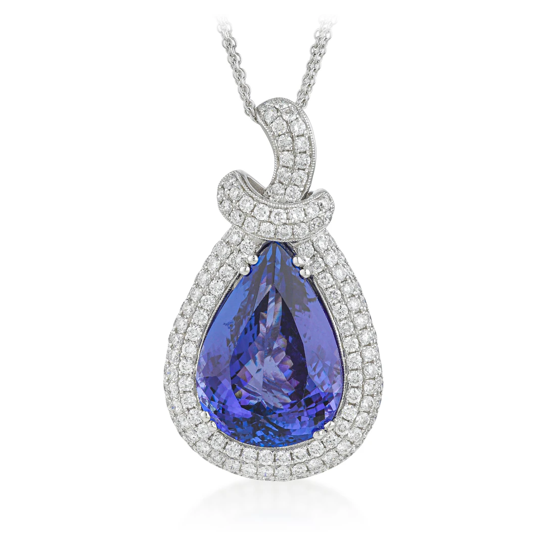 Tanzanite and Diamond Pendant Necklace