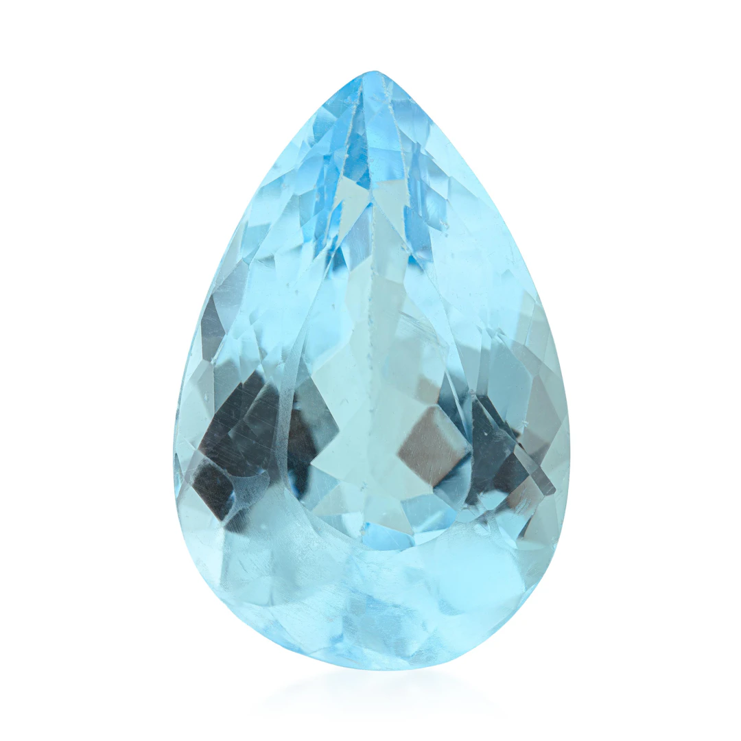 34.21-Carat Pear Shape Aquamarine Loose Gemstone