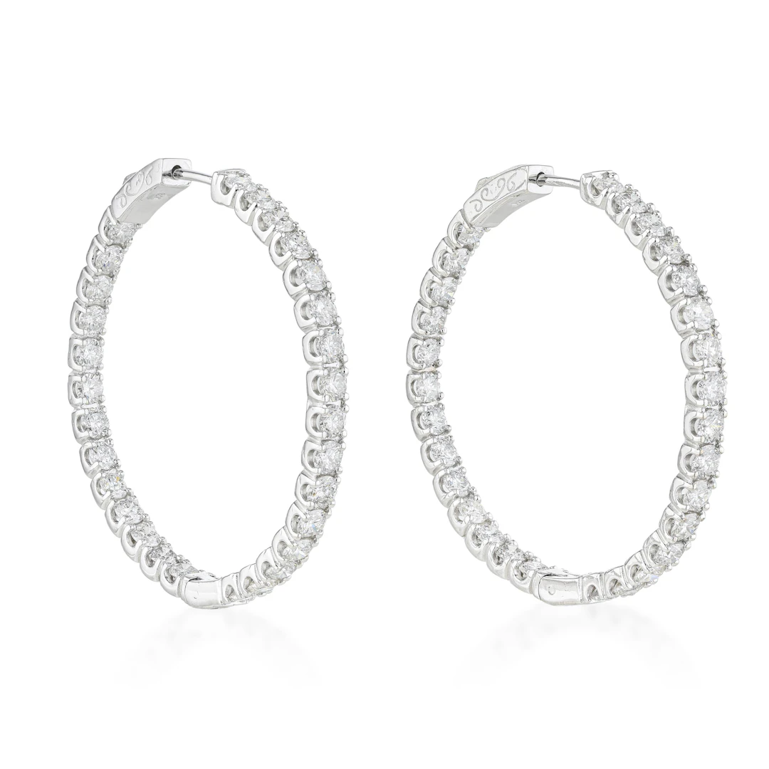 Diamond Hoop Earrings