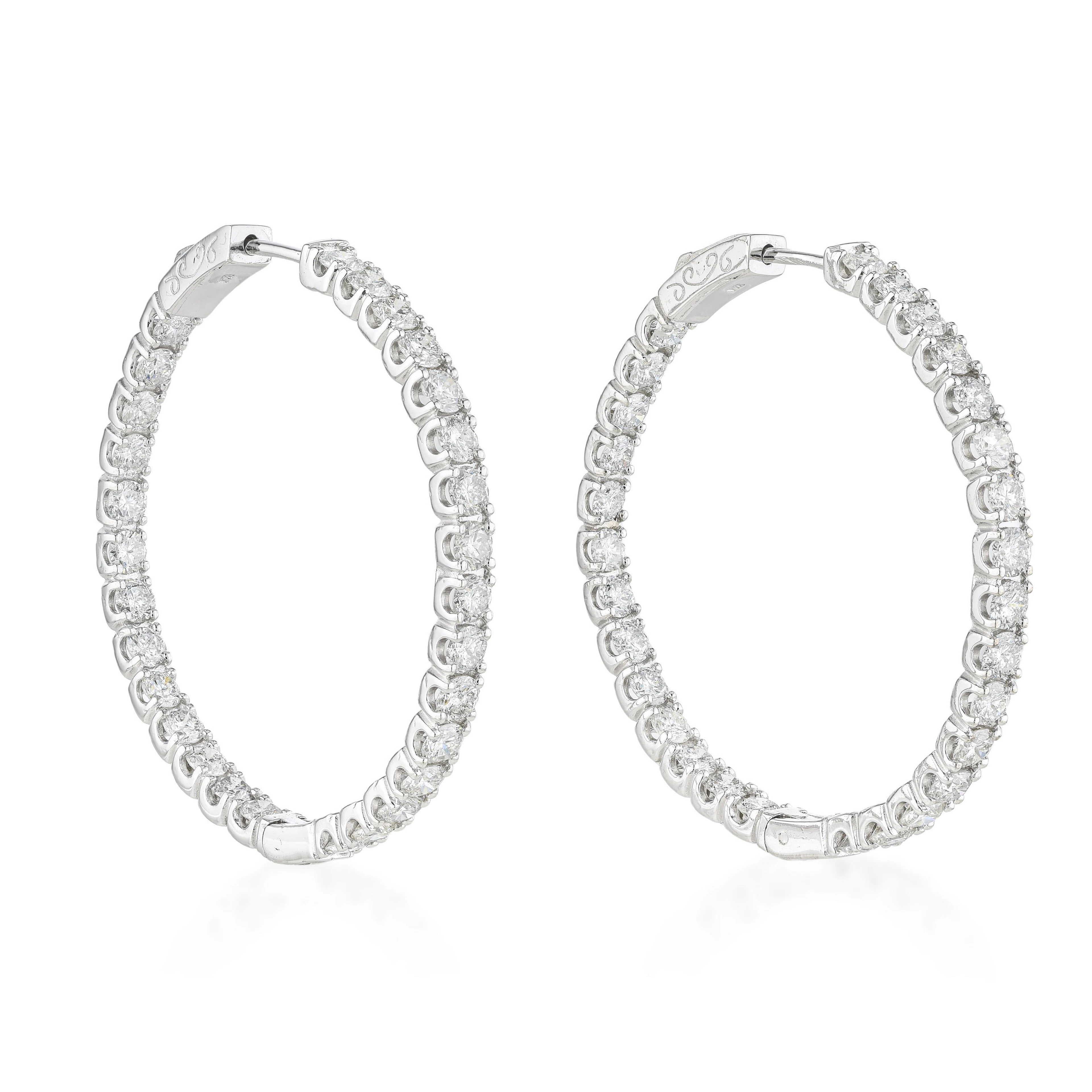 Diamond Hoop Earrings