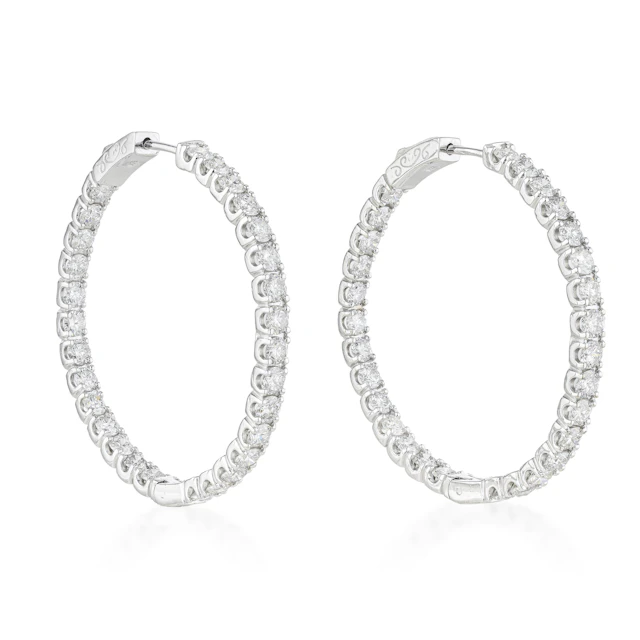 Diamond Hoop Earrings