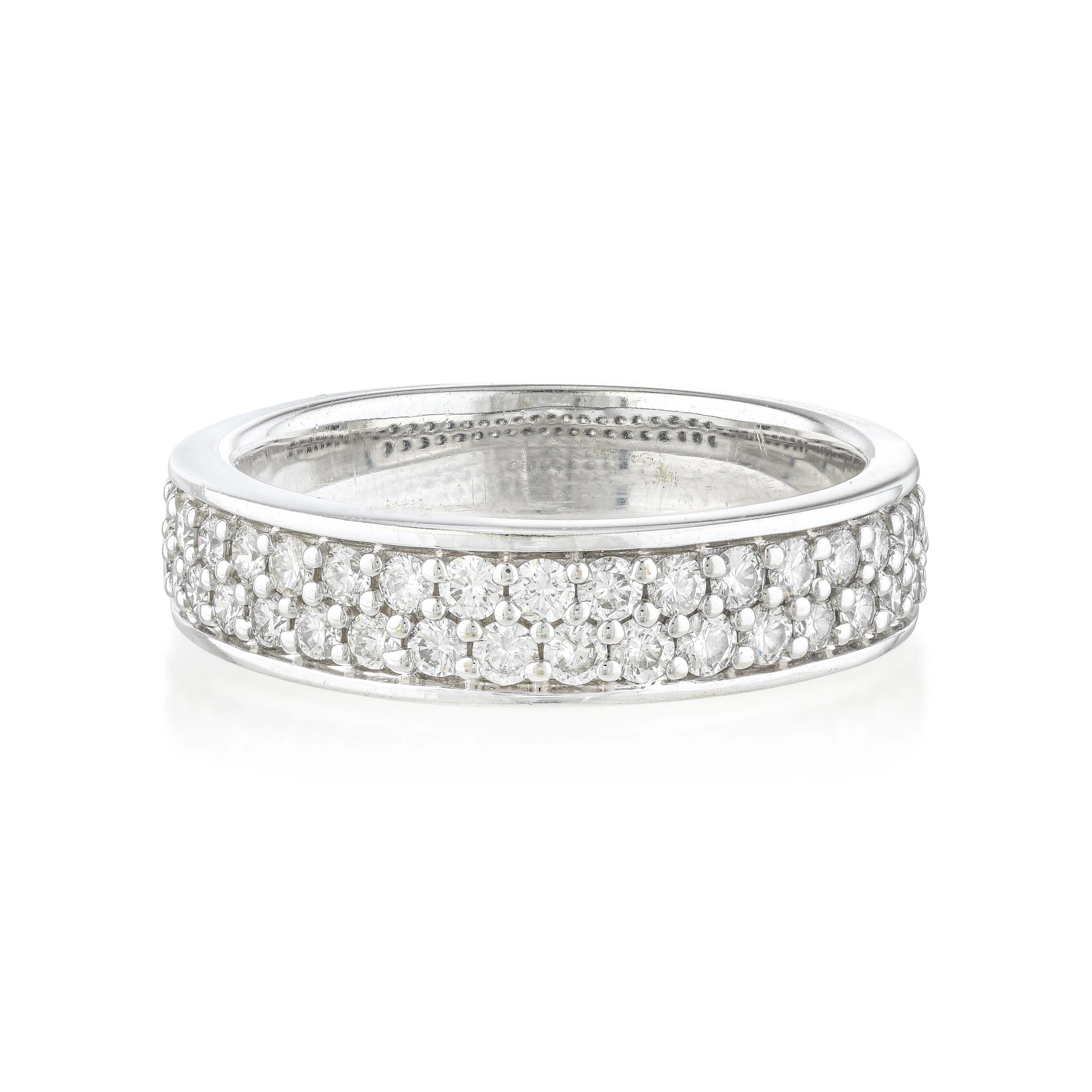 Double Row Diamond Band Ring