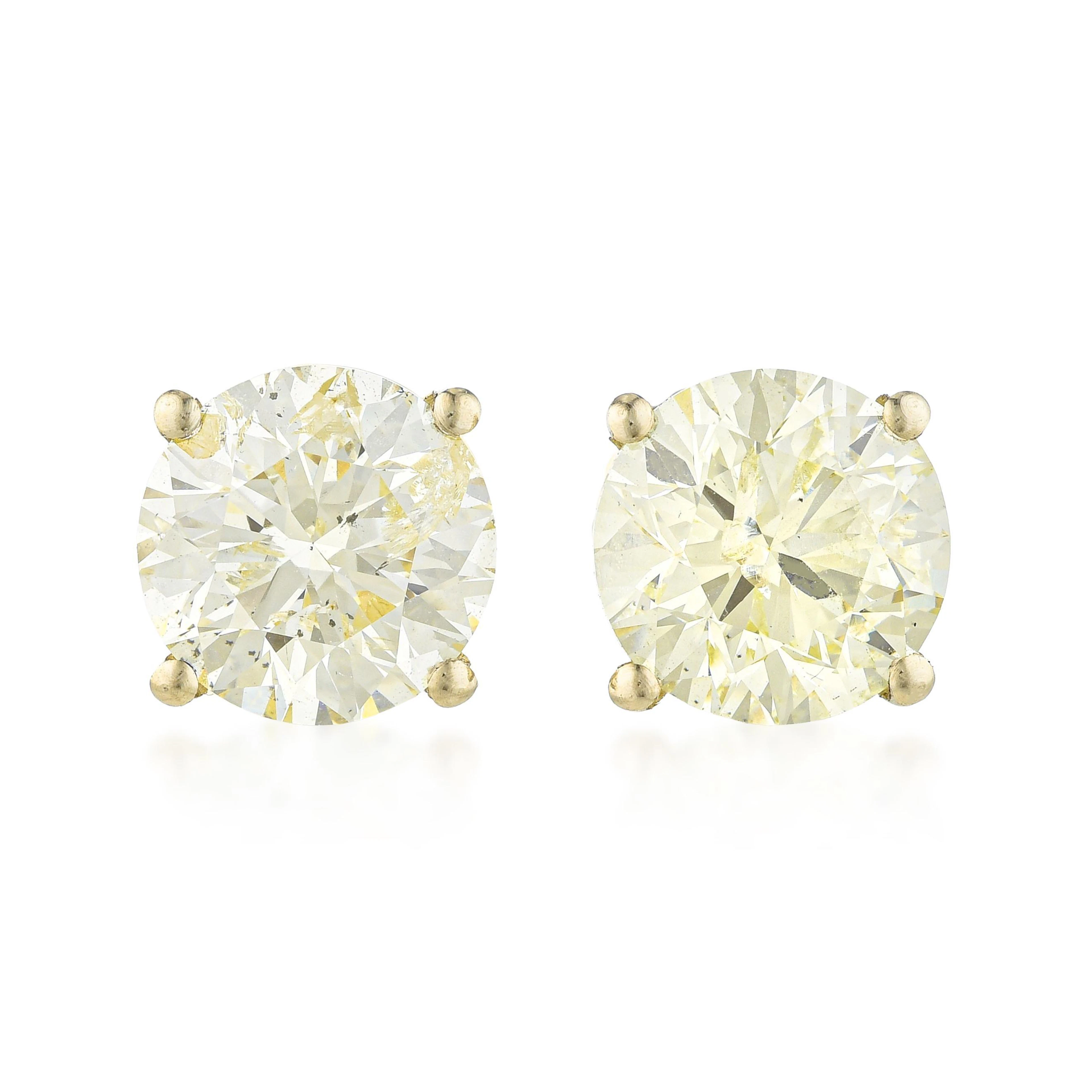 Diamond Stud Earrings (Approx. 2.98 CTW)