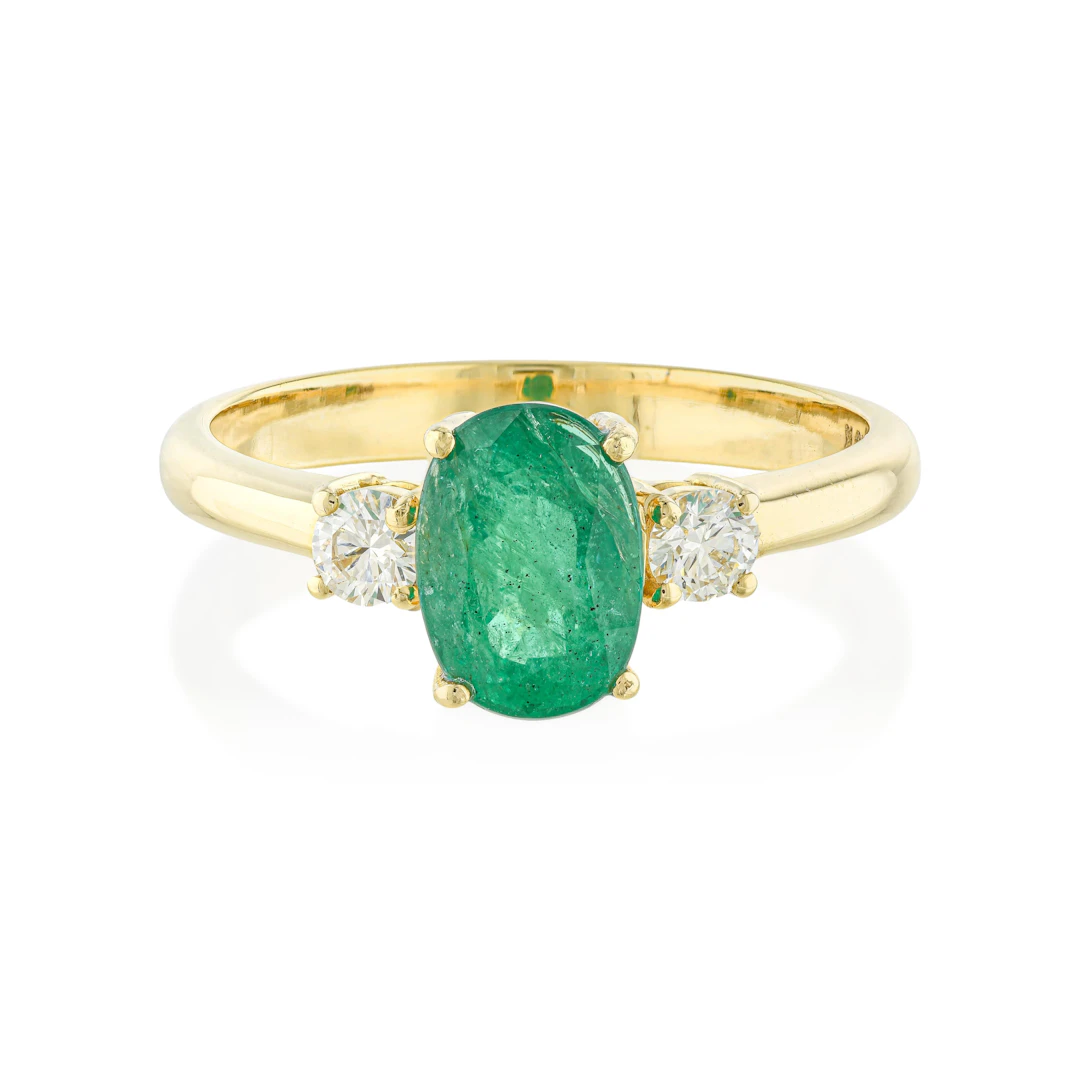 Emerald and Diamond Ring