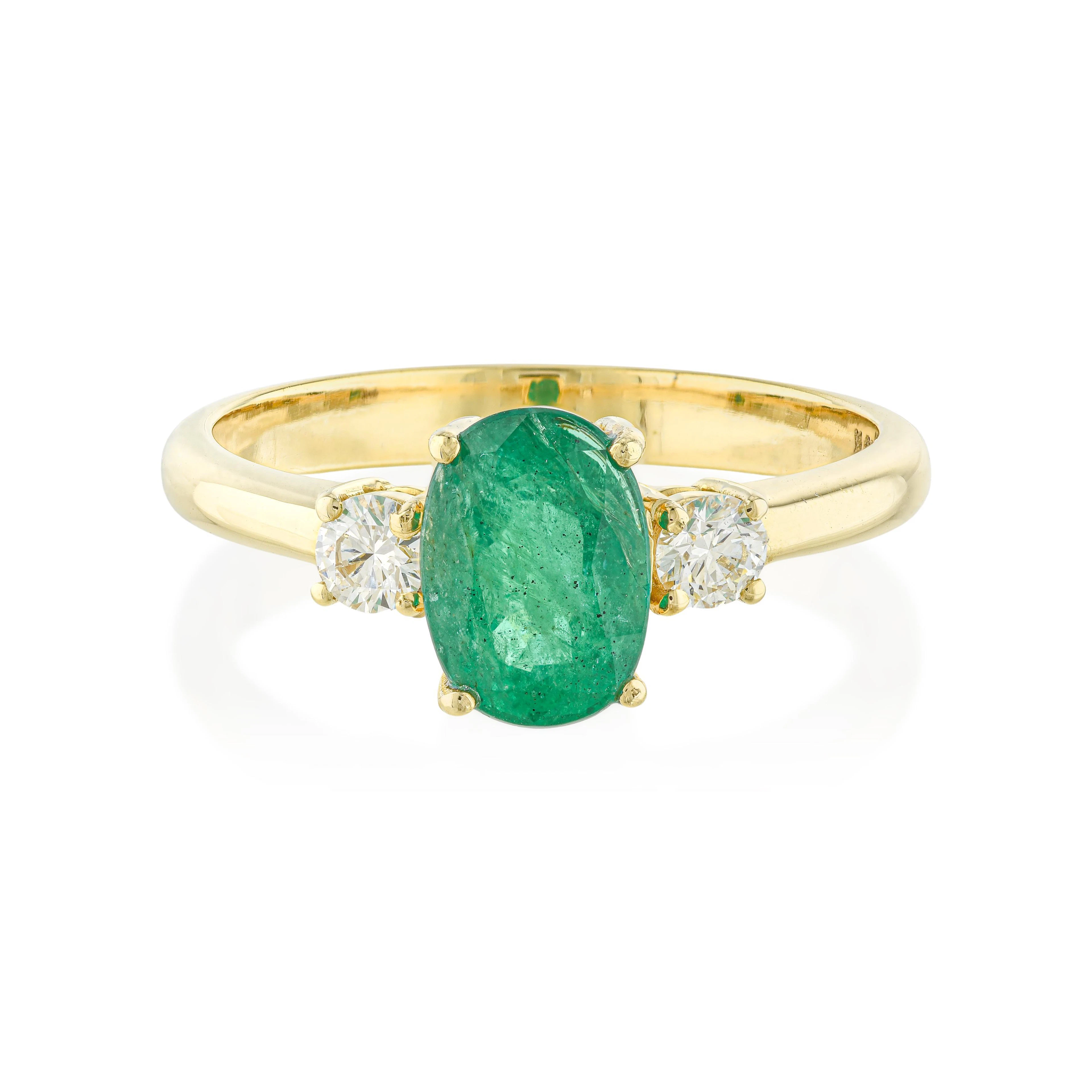 Emerald and Diamond Ring