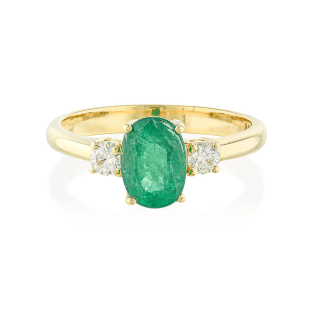 Emerald and Diamond Ring