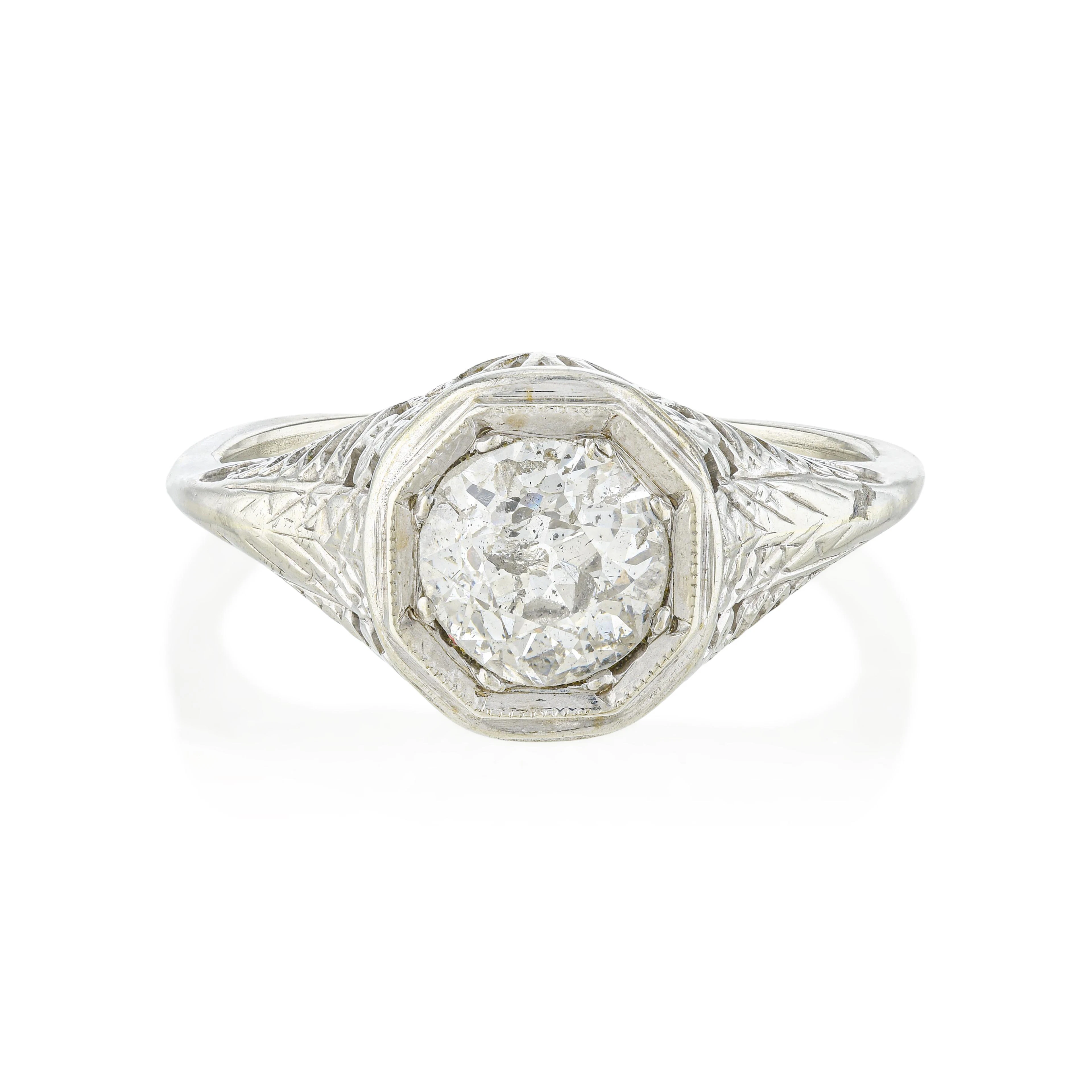 Old European Cut Diamond Engagement Ring