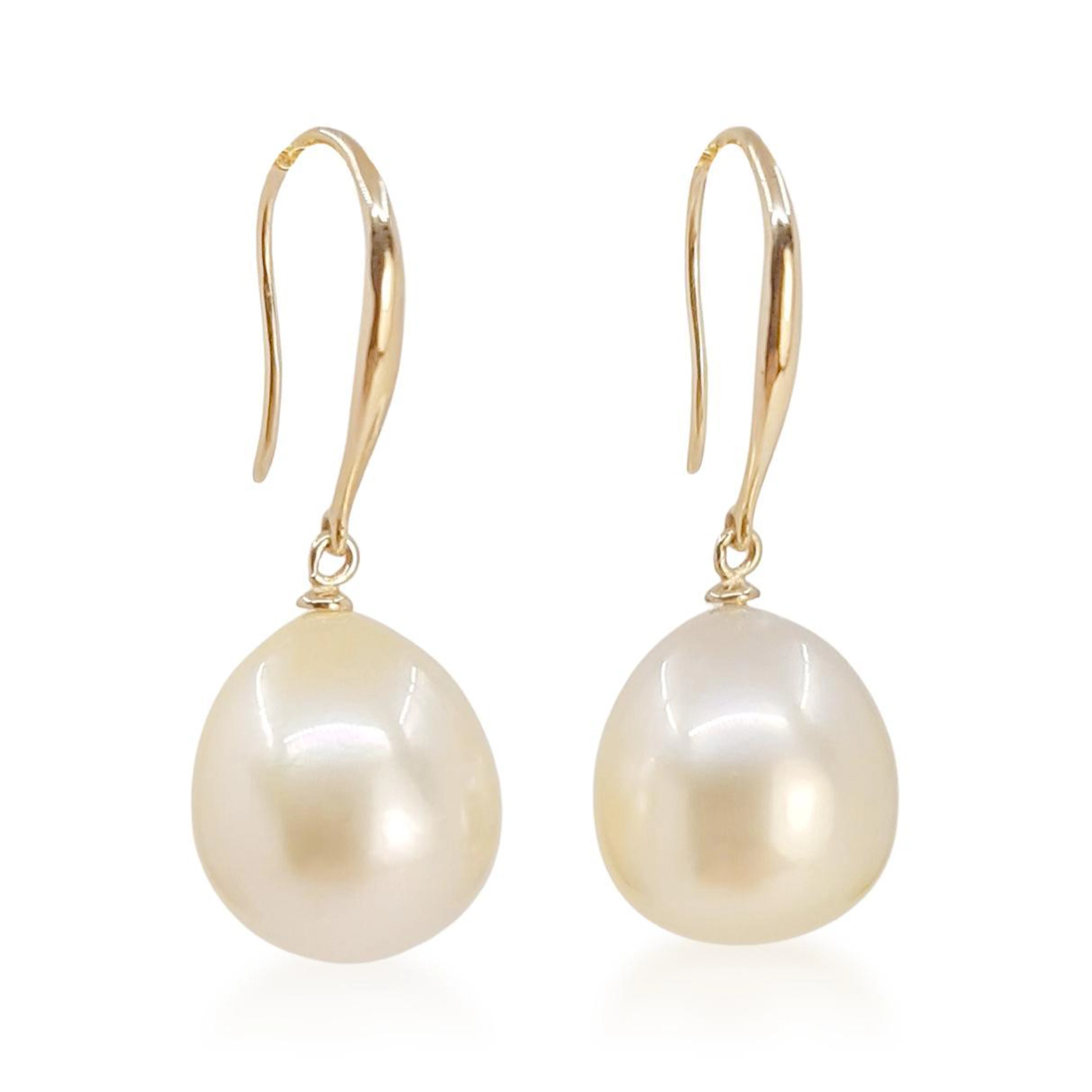 South Sea Pearl Hook Earrings