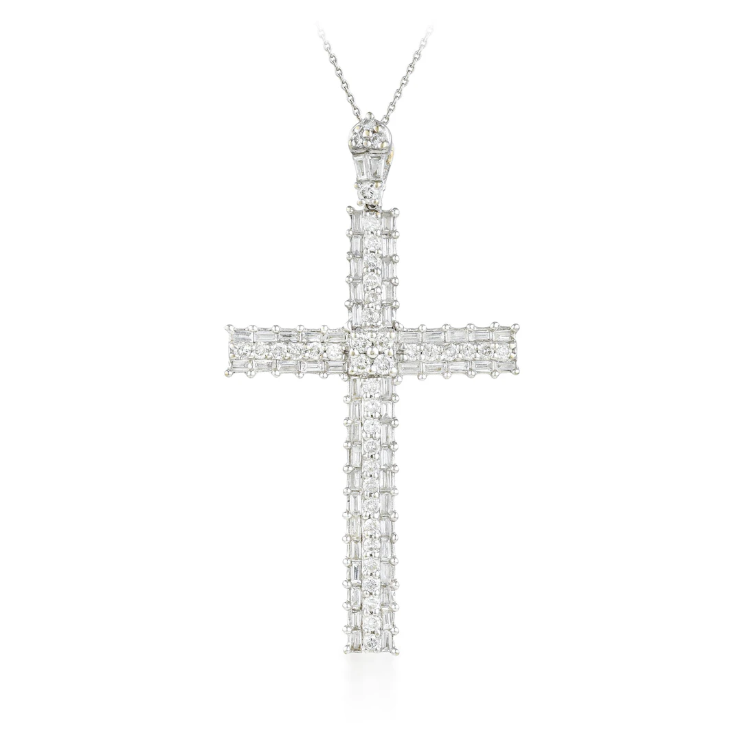 Diamond Cross Pendant Necklace