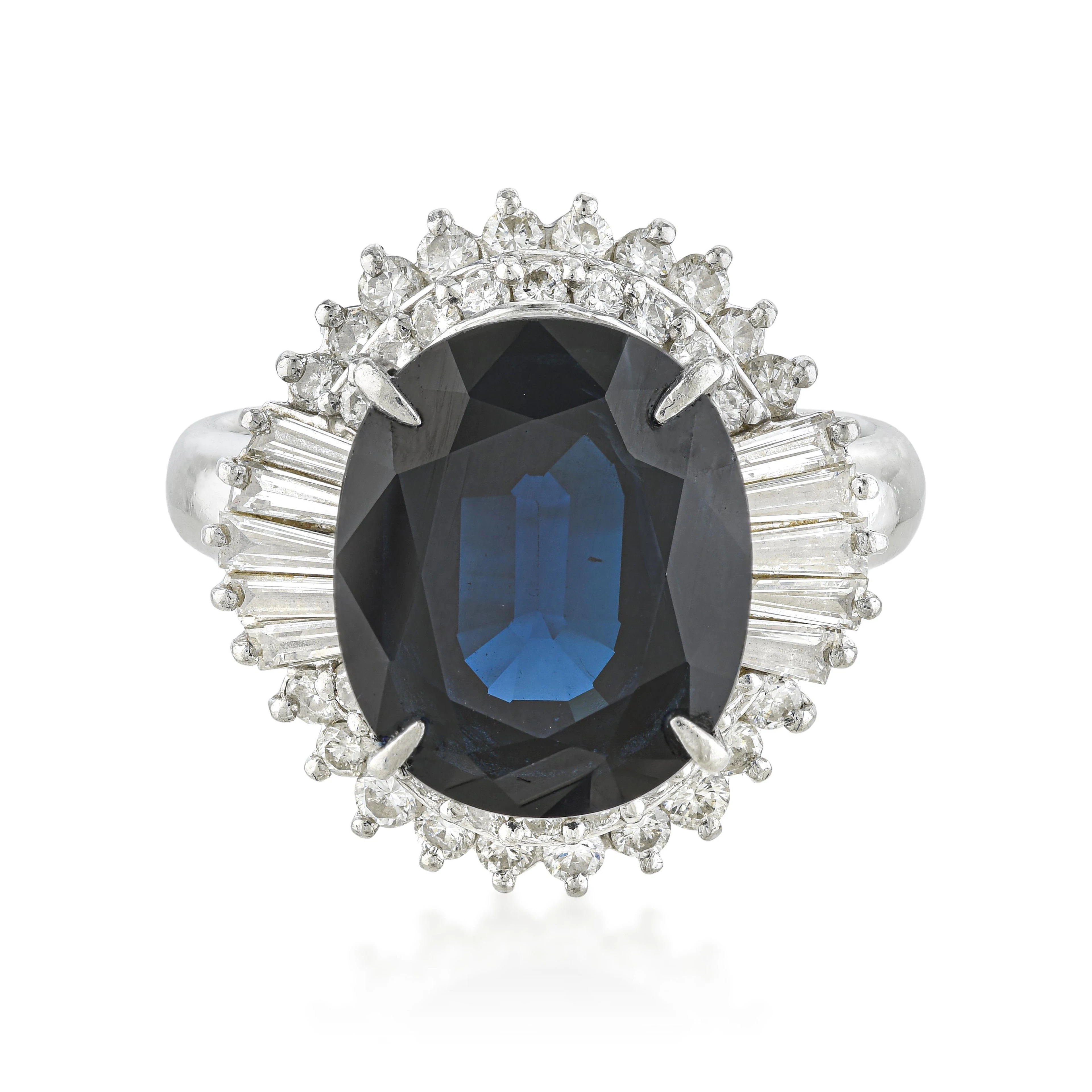 Sapphire and Diamond Ring