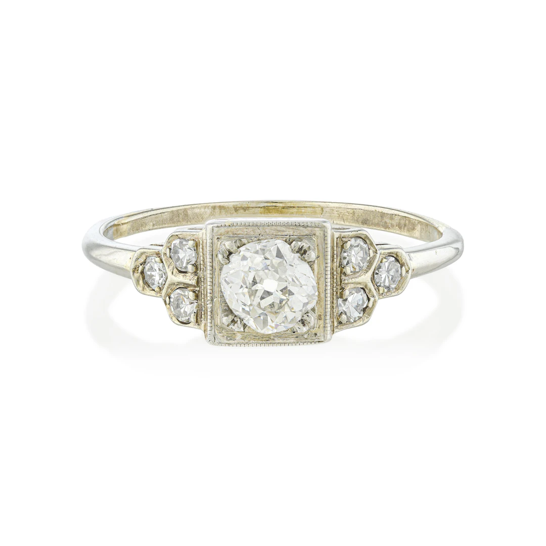 Old European Cut Diamond Engagement Ring