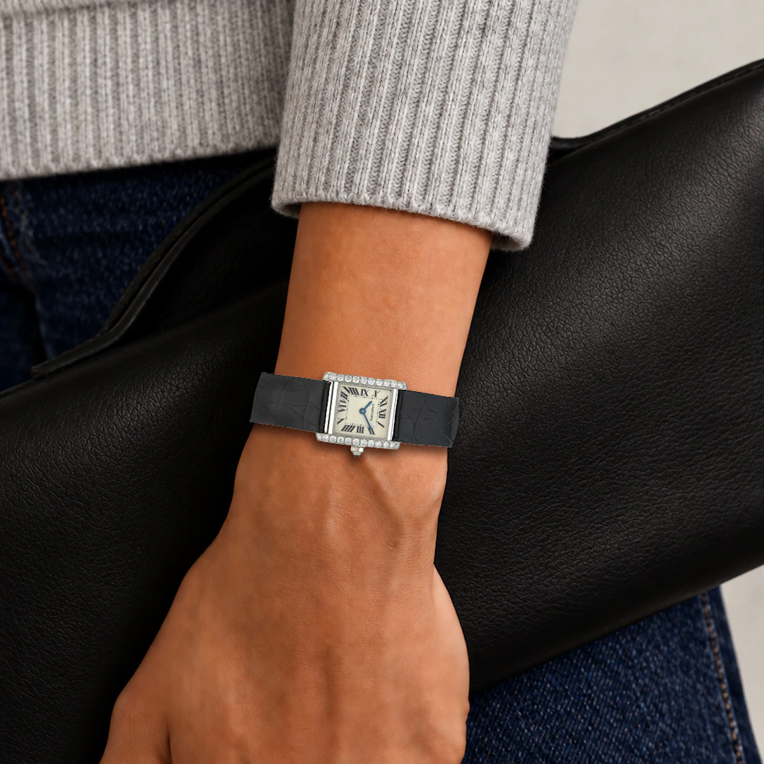 Cartier Tank Francaise in 18K White Gold