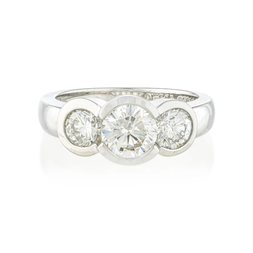 Three-Stone Diamond Engagement Ring