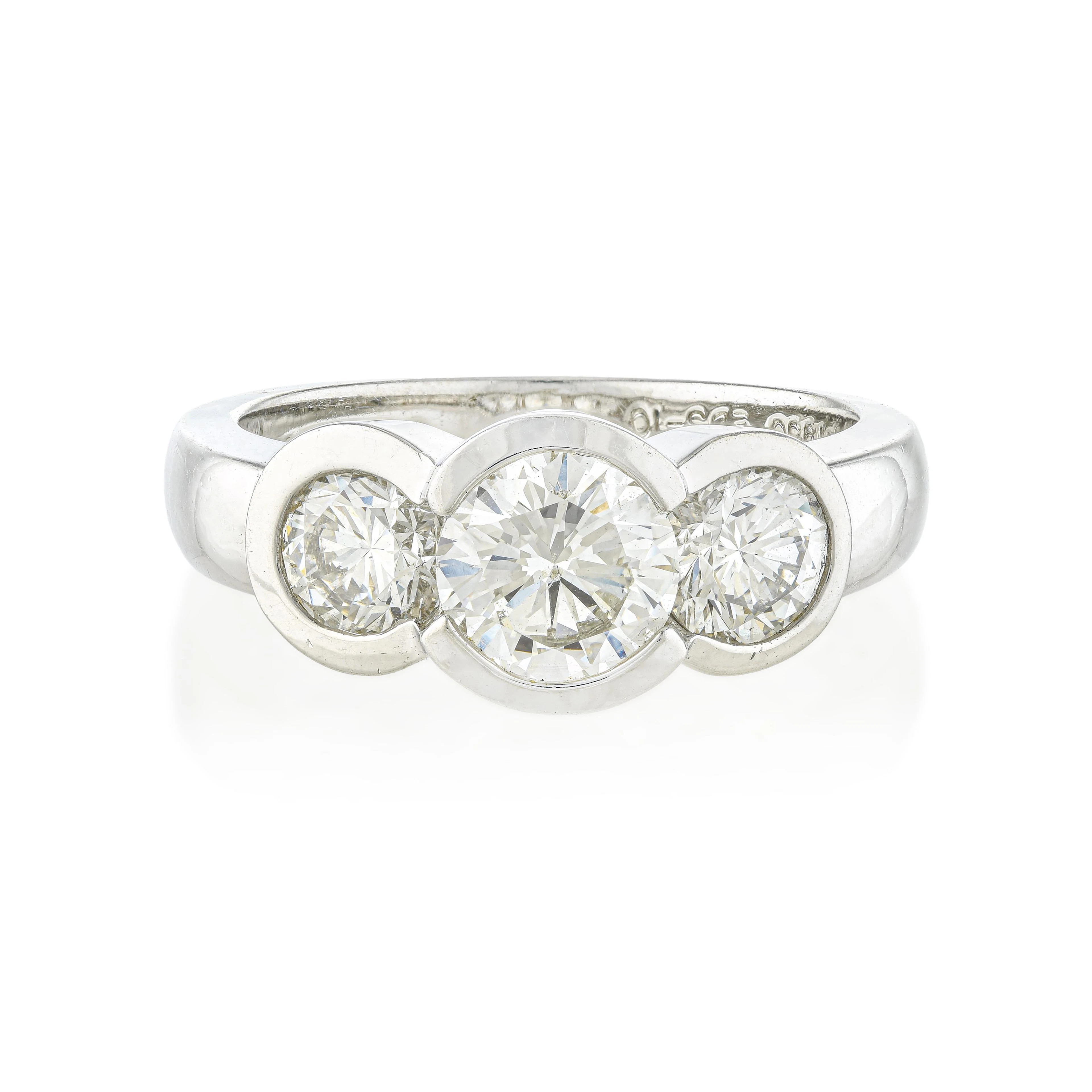 Three-Stone Diamond Engagement Ring