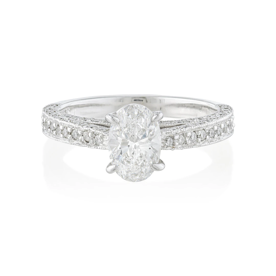 Oval Shape Diamond Engagement Ring