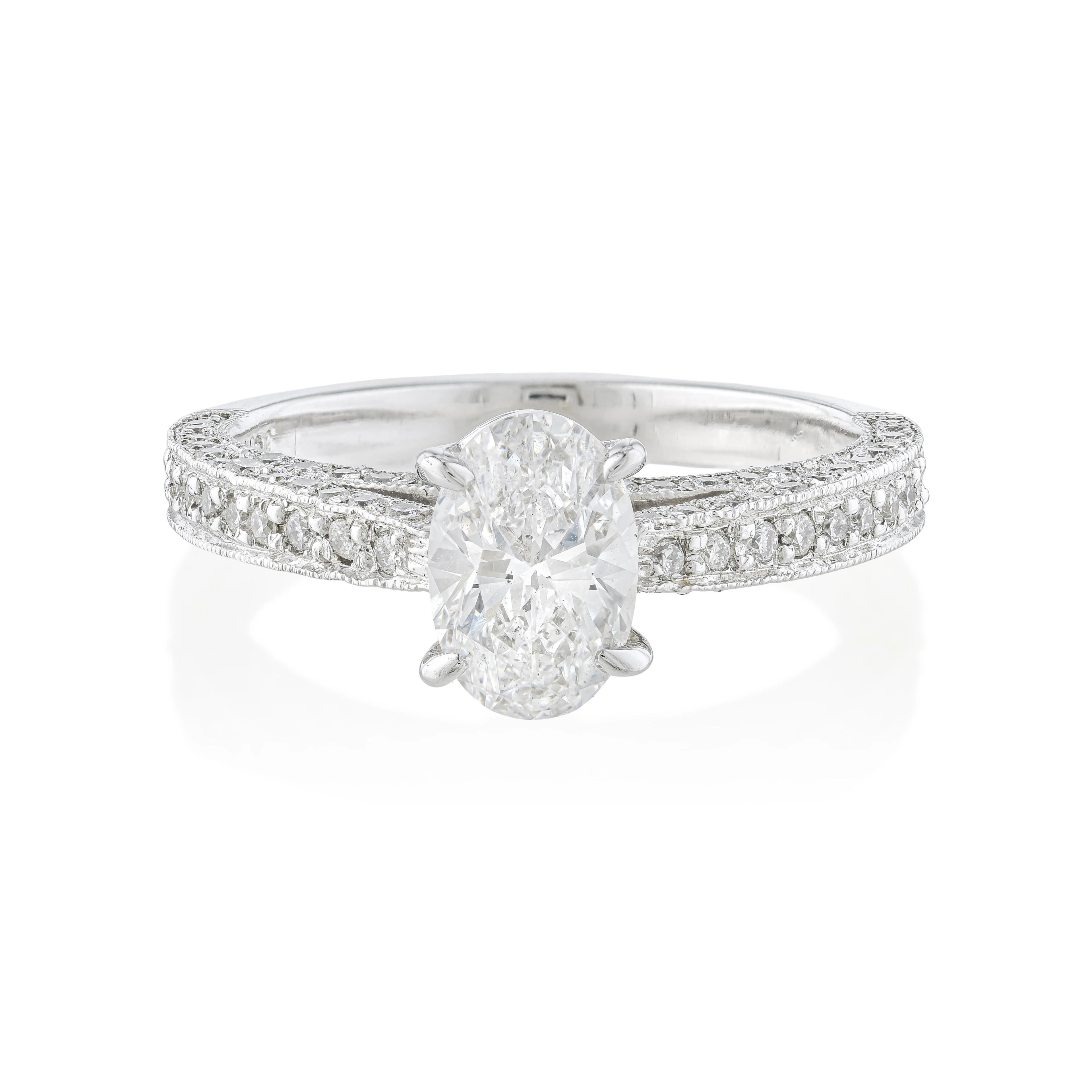 Oval Shape Diamond Engagement Ring