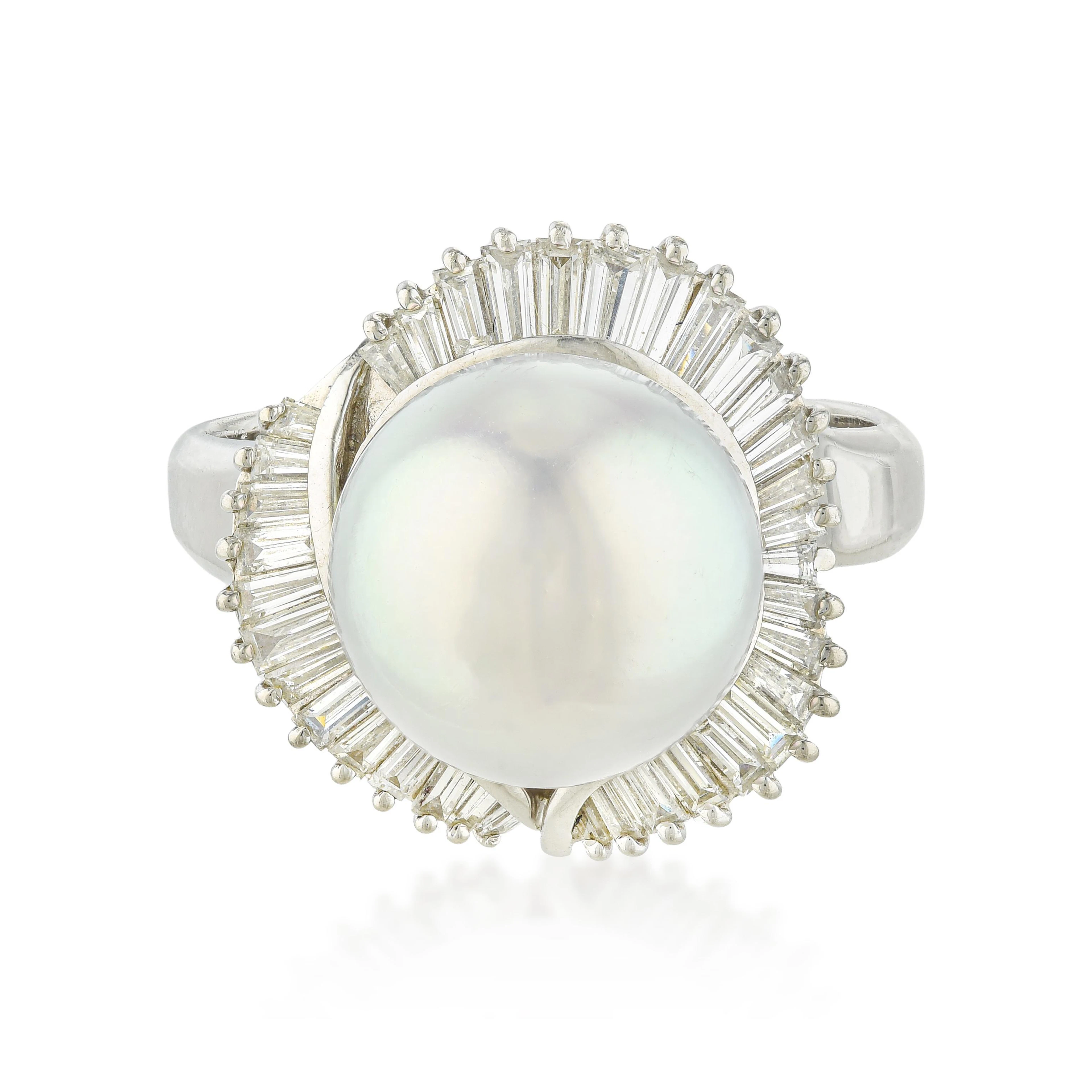 Pearl and Diamond Ballerina Ring