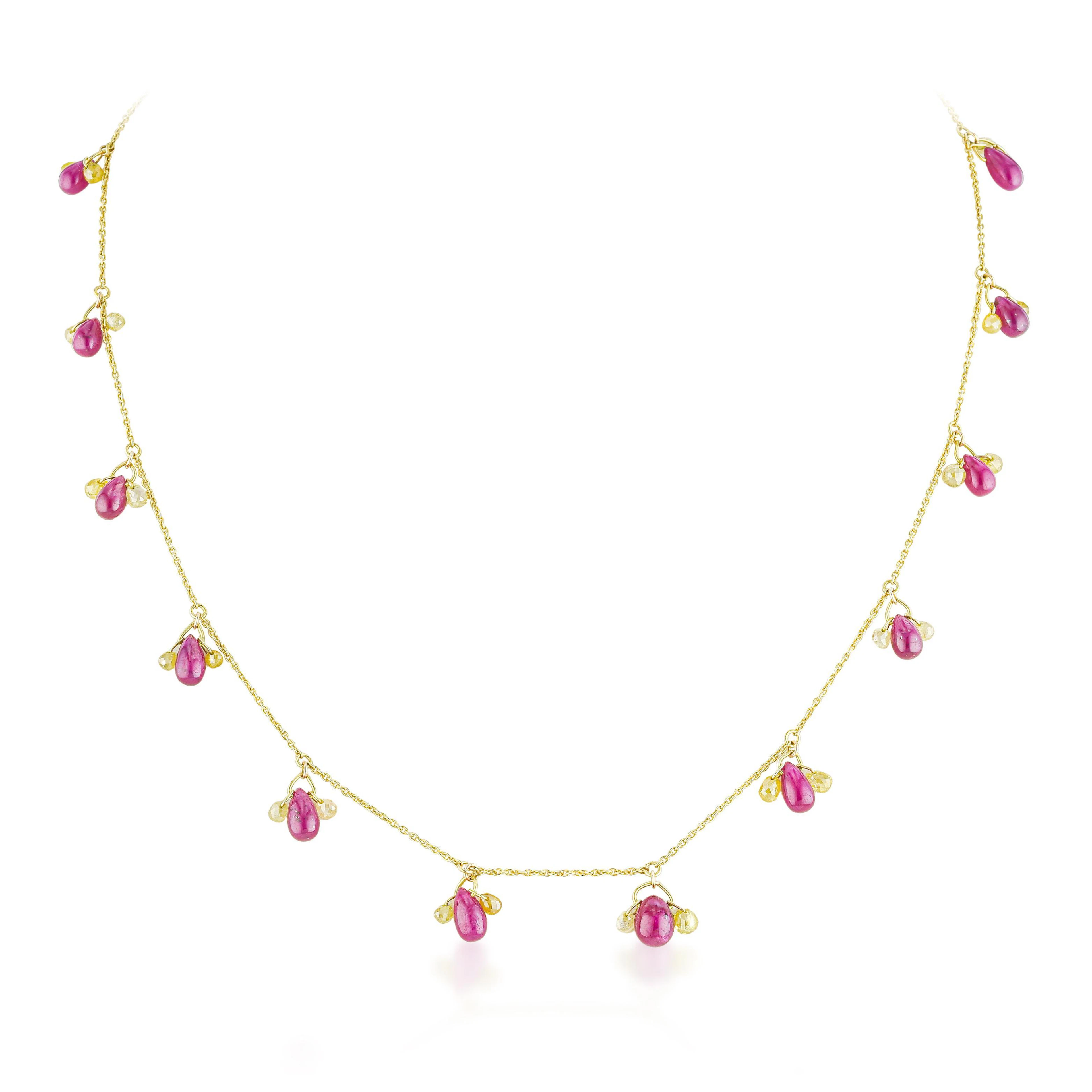 Unheated Ruby and Diamond Necklace, GIA Certified