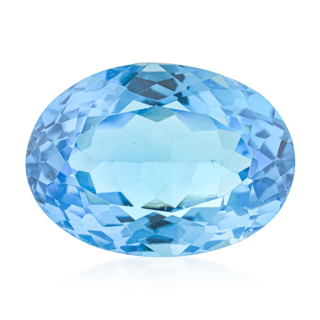 68.50-Carat Oval Fancy Cut Blue Topaz
