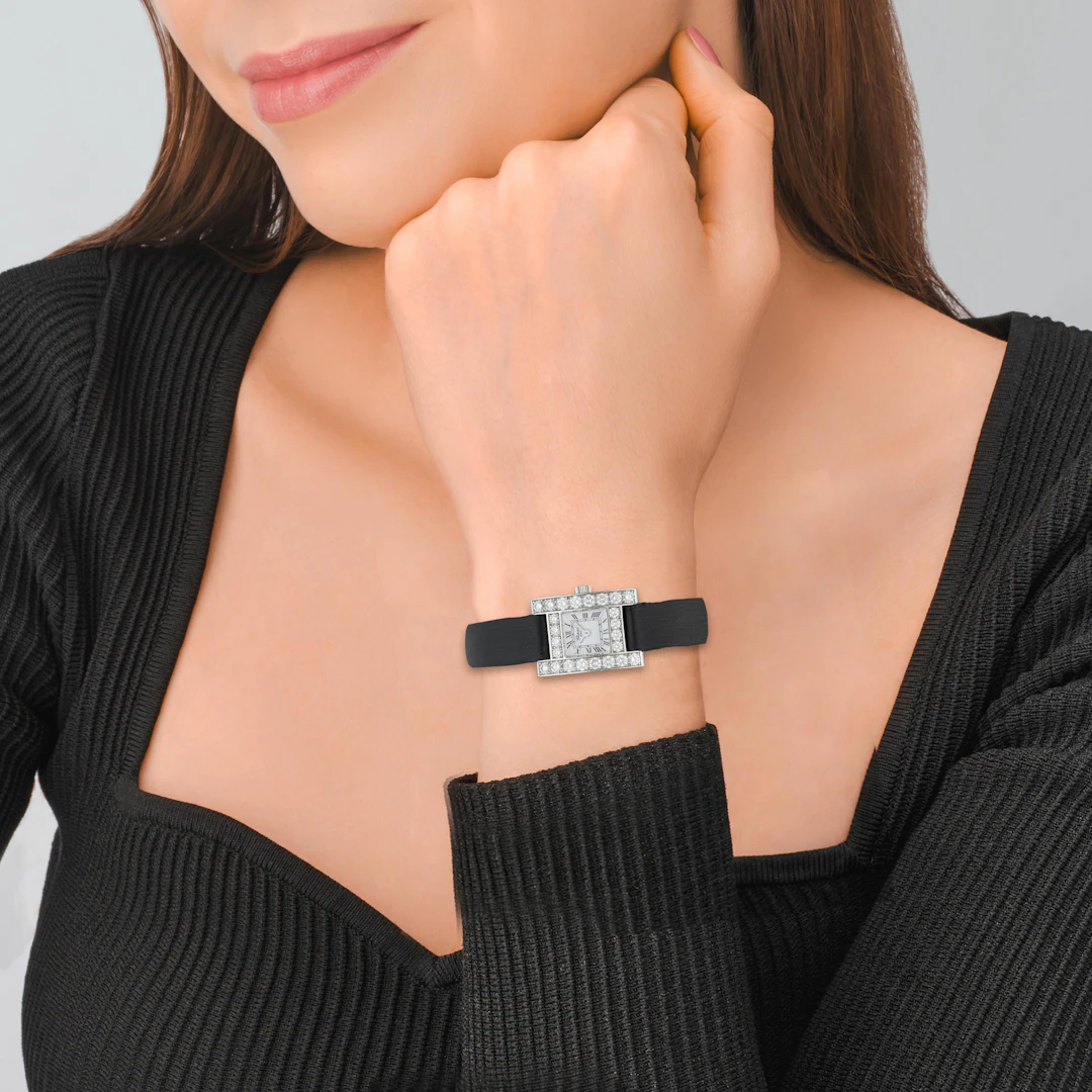 Chopard Your Hour Ladies' Watch in 18K White Gold with Factory Diamonds