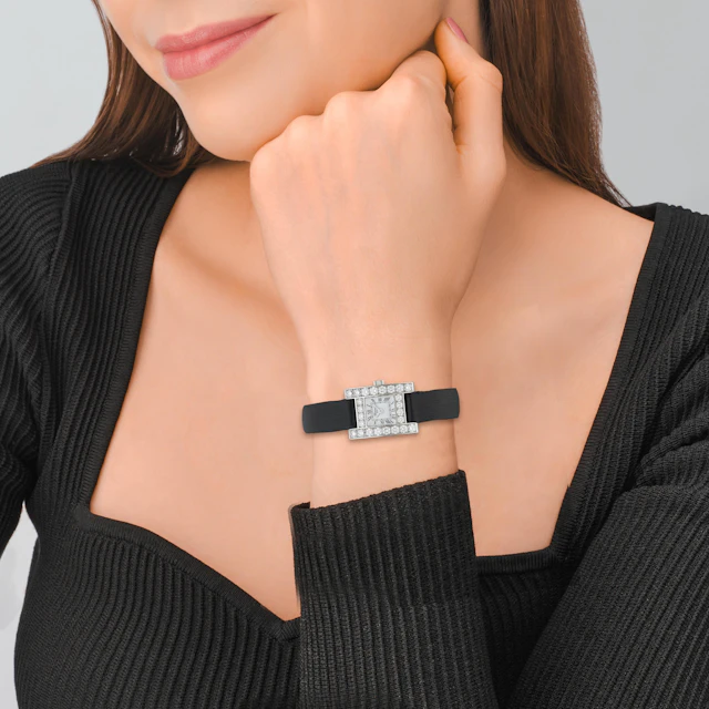 Chopard Your Hour Ladies' Watch in 18K White Gold with Factory Diamonds