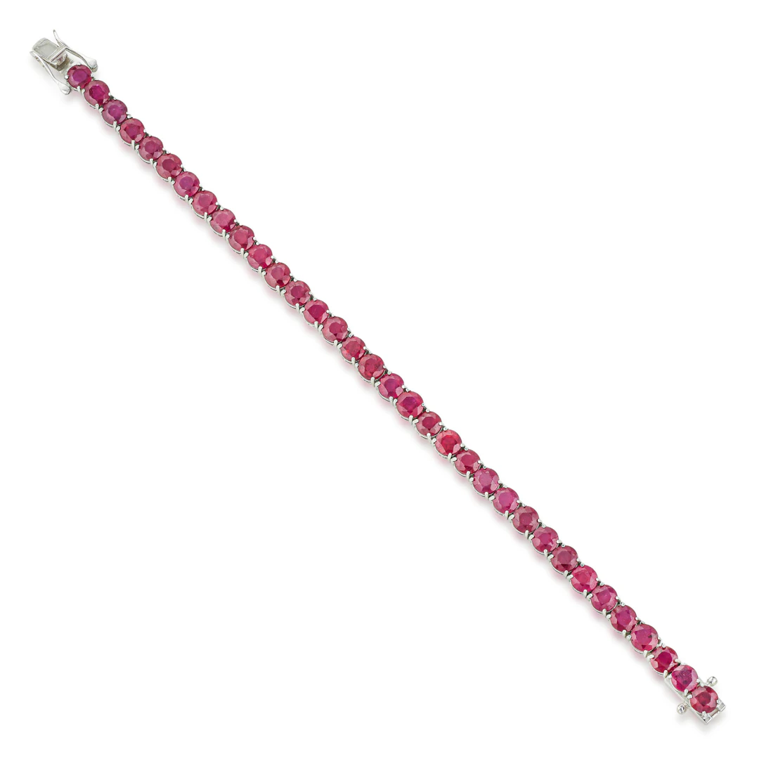 22.48-Carat Ruby Tennis Bracelet