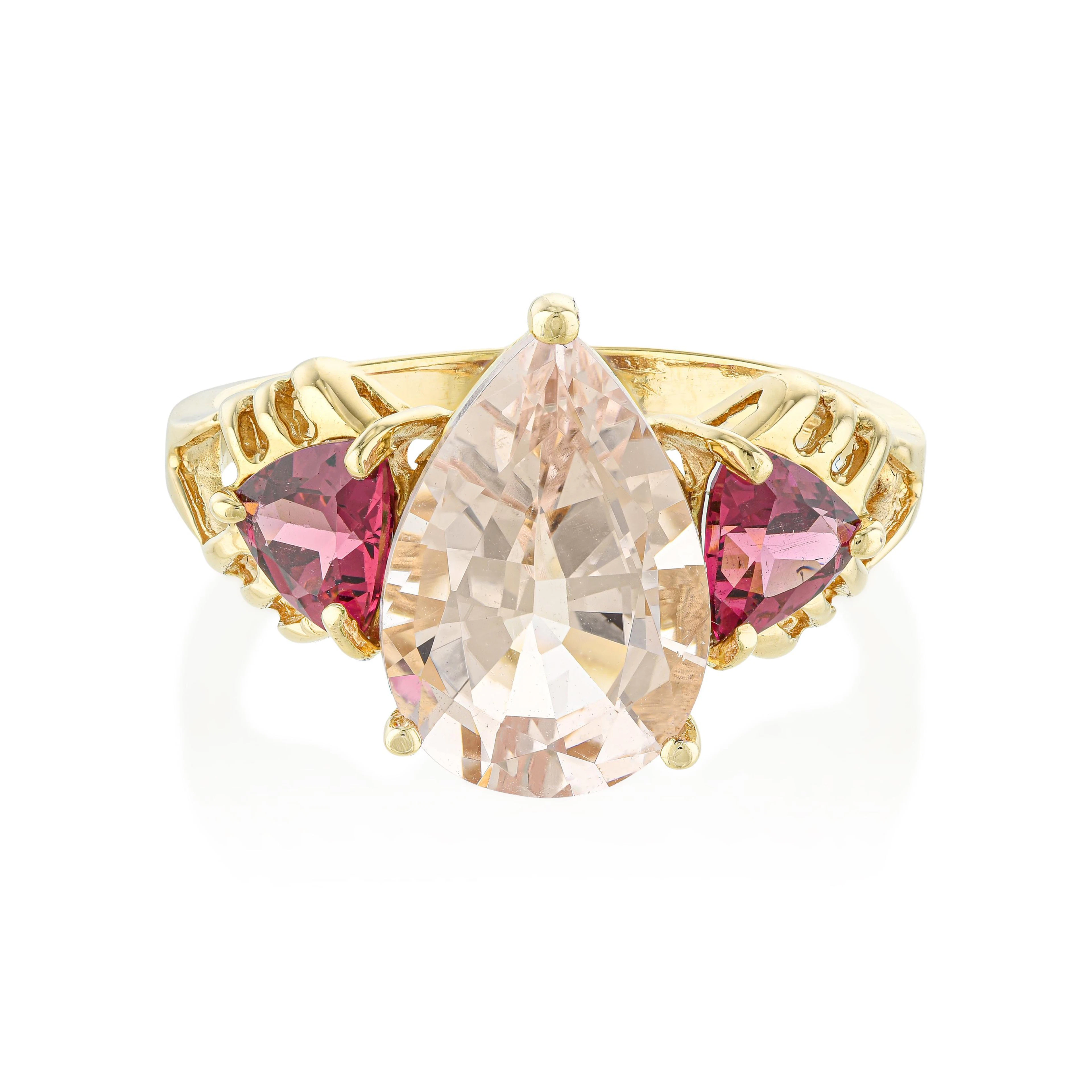 Kunzite and Tourmaline Ring