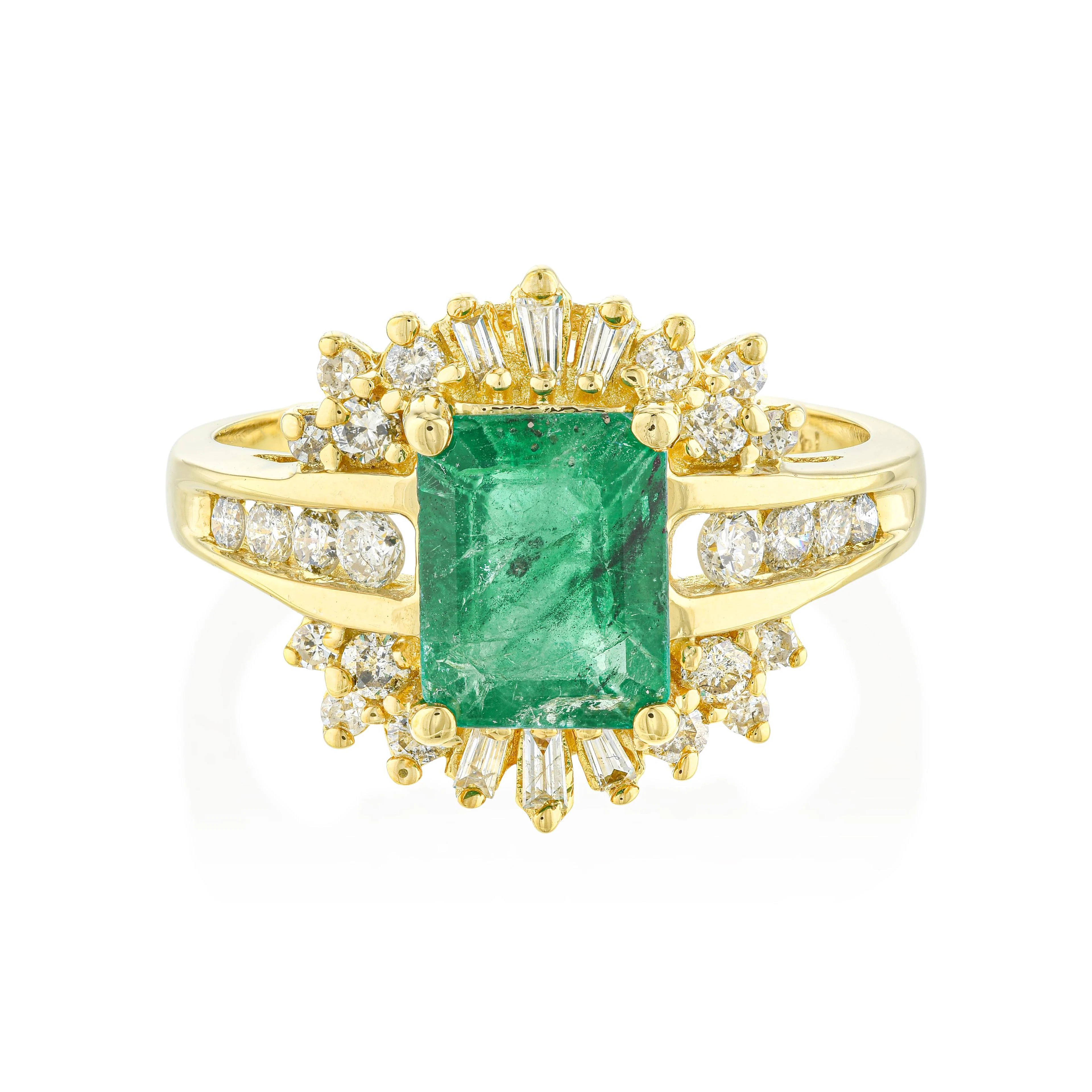 Emerald and Diamond Ring
