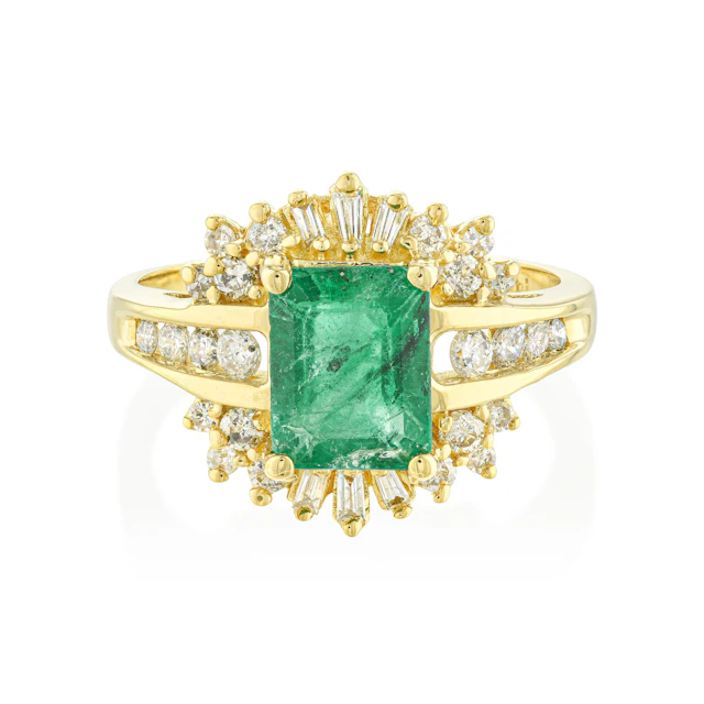 Emerald and Diamond Ring