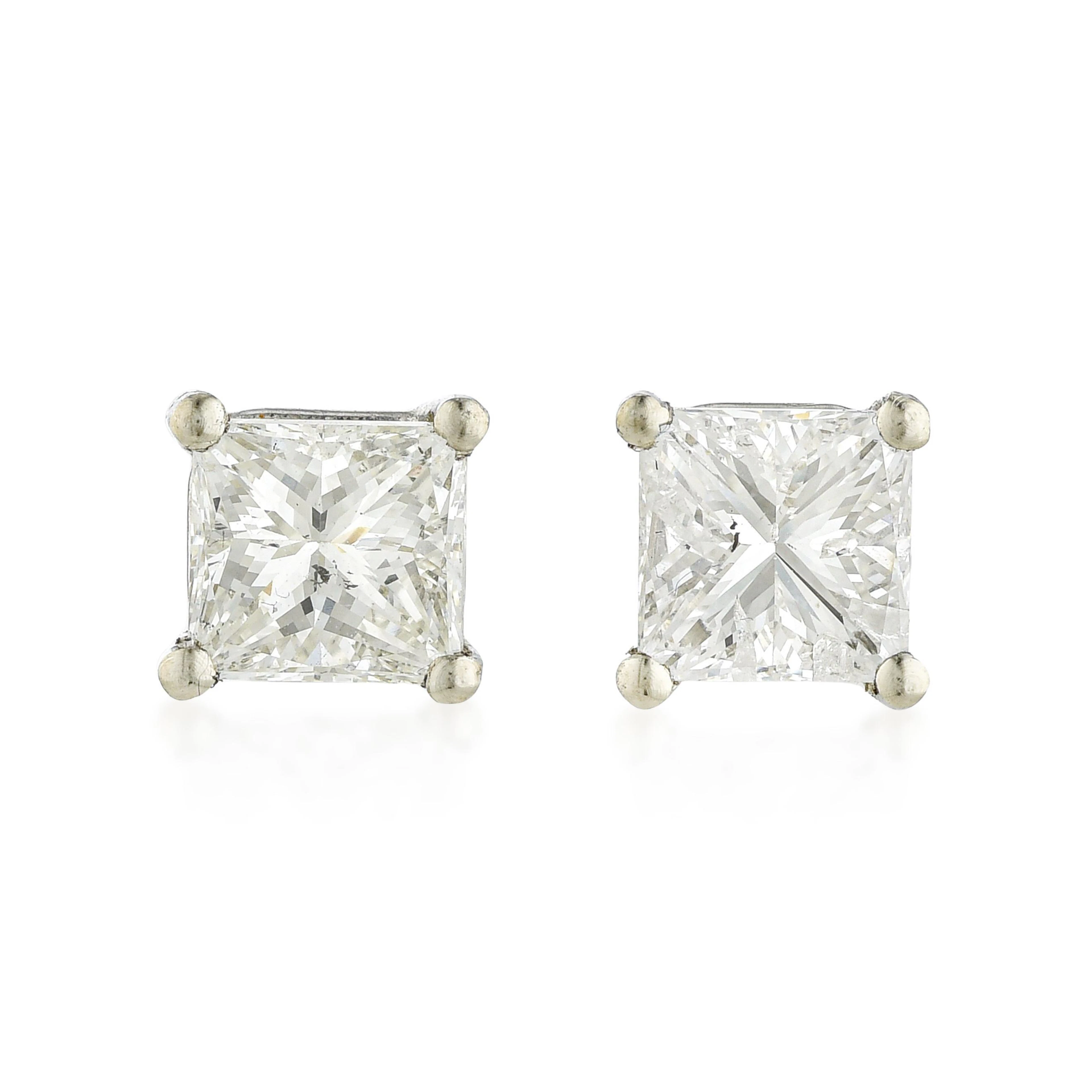 Princess Cut Diamond Stud Earrings