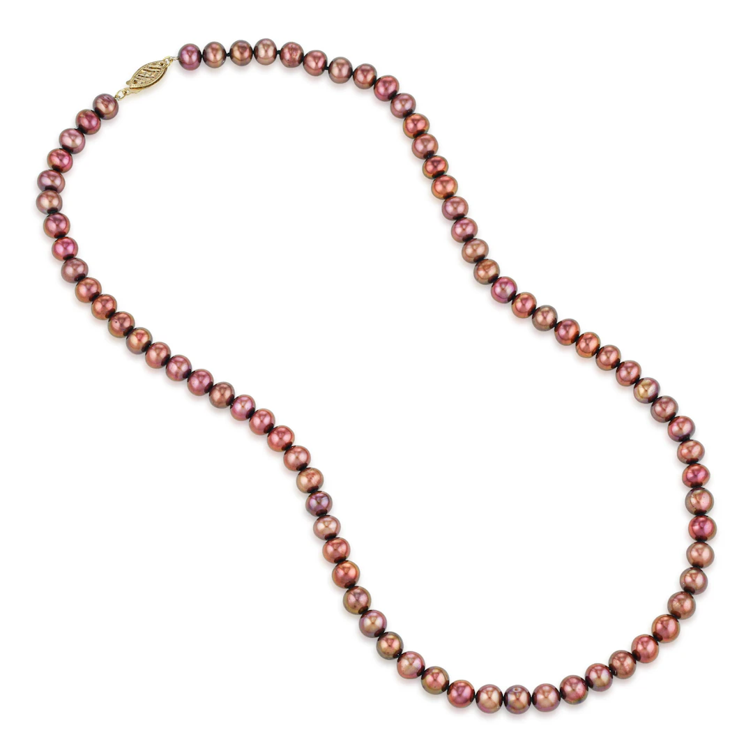 Bronze Pearl Necklace