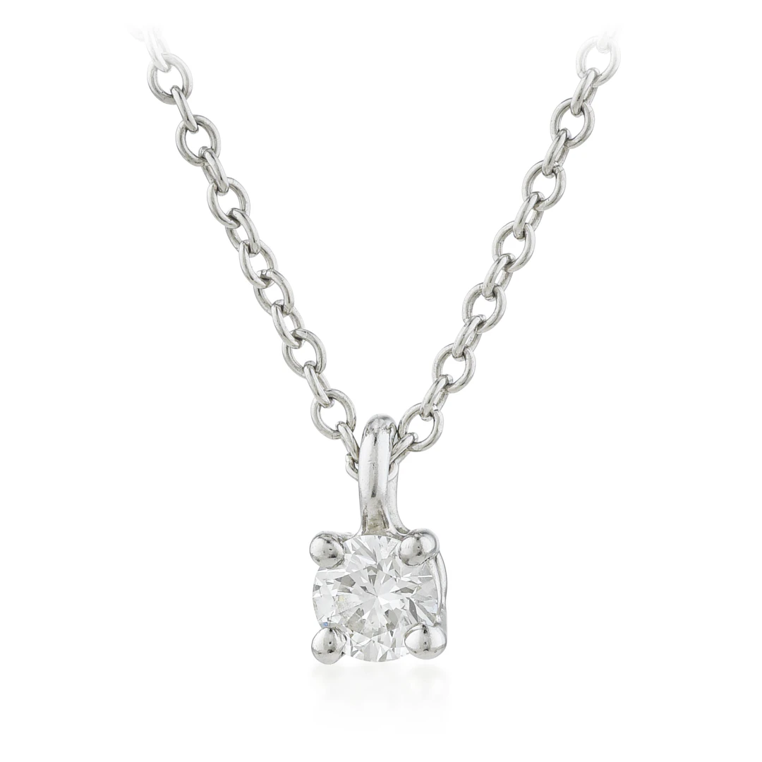 Tiffany & Co. Diamond Solitaire Pendant Necklace