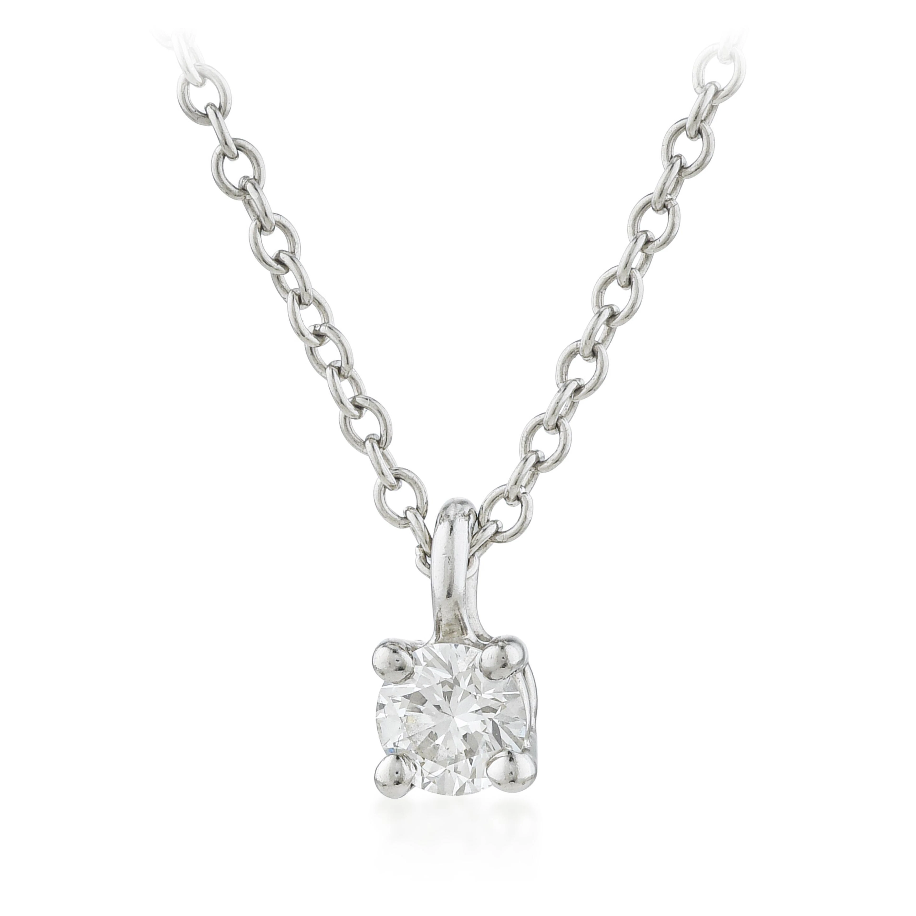 Tiffany & Co. Diamond Solitaire Pendant Necklace