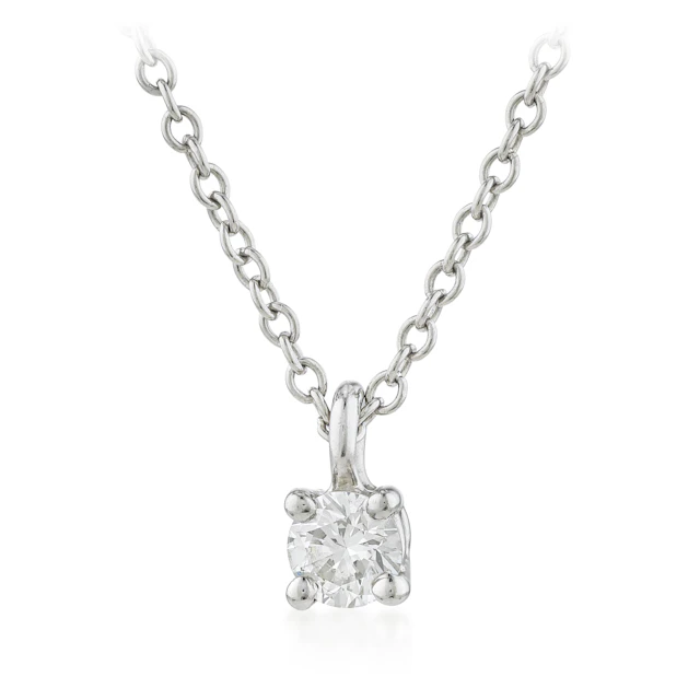 Tiffany & Co. Diamond Solitaire Pendant Necklace