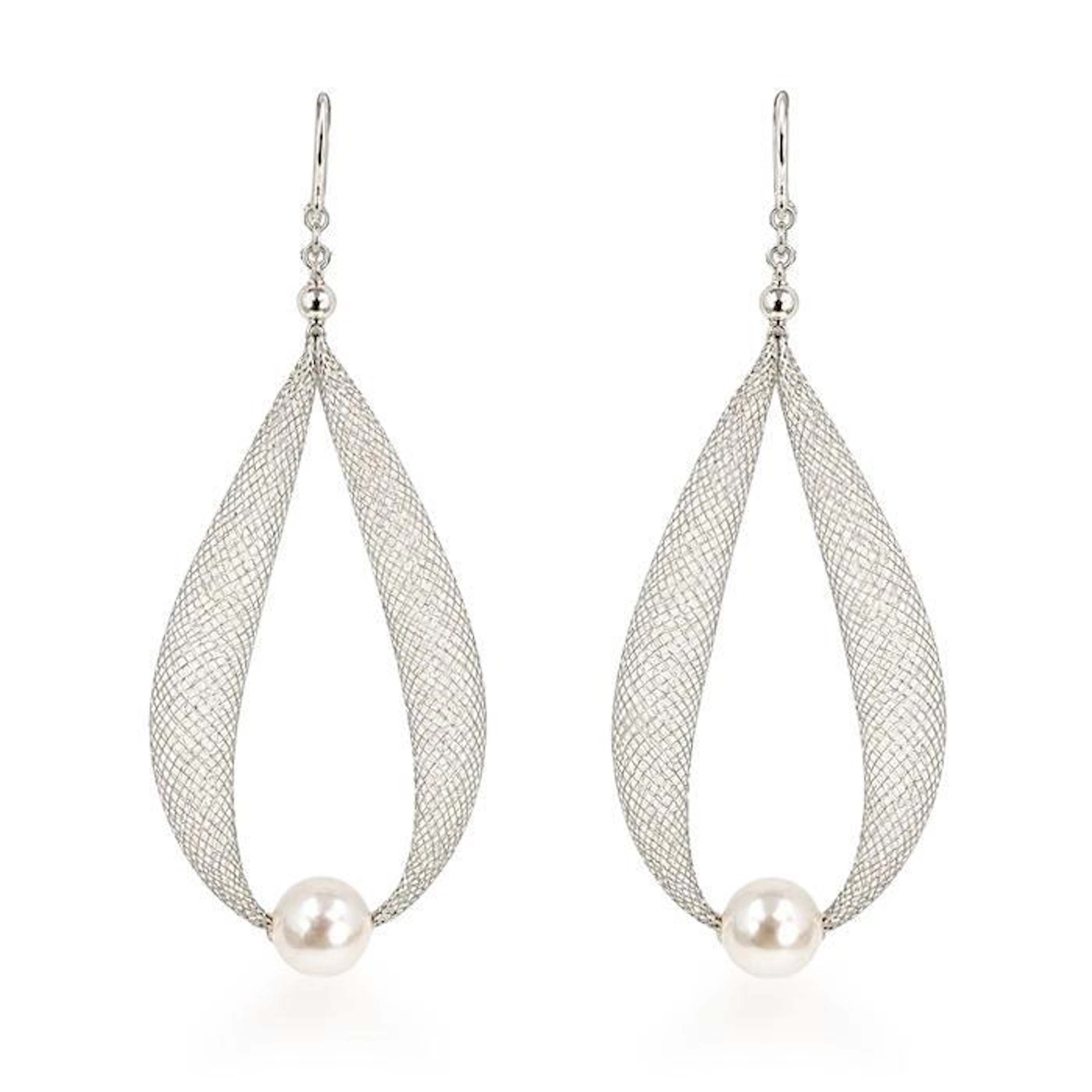 White Akoya Pearl Earrings